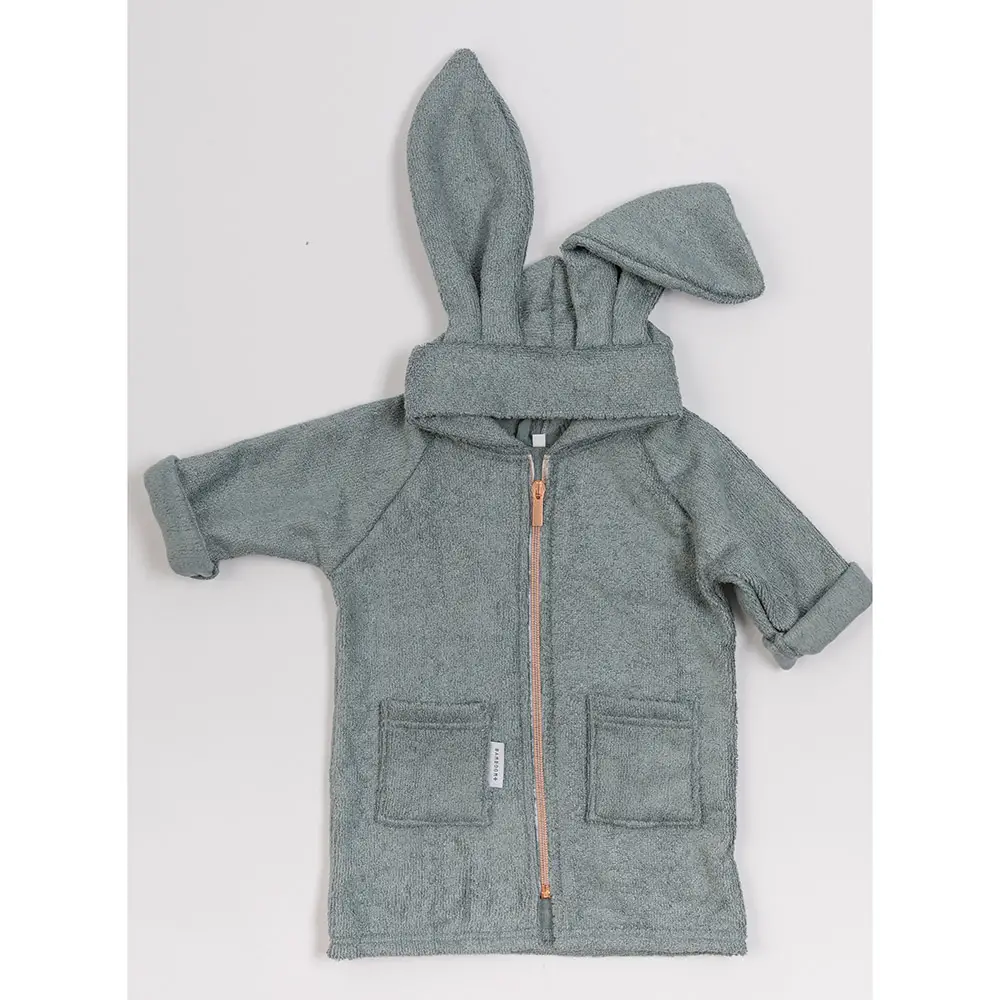 Accappatoio Vestaglia in Spugna Bamboom 0-2 Anni con Zip – Leadgrey - accappatoi