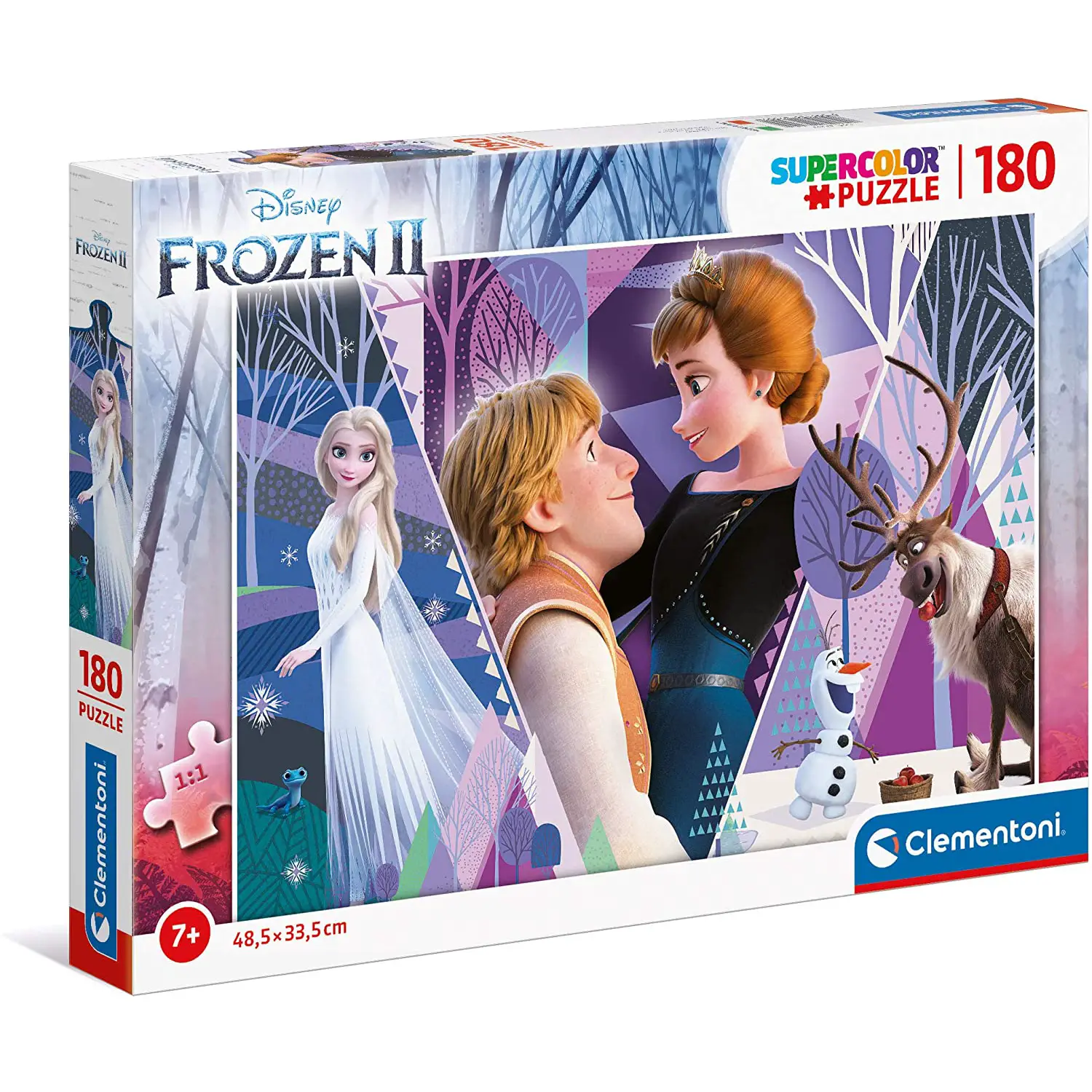 Puzzle 180 Pezzi Frozen 2 – Puzzle Bambini Clementoni SuperColor - Puzzle in cartone