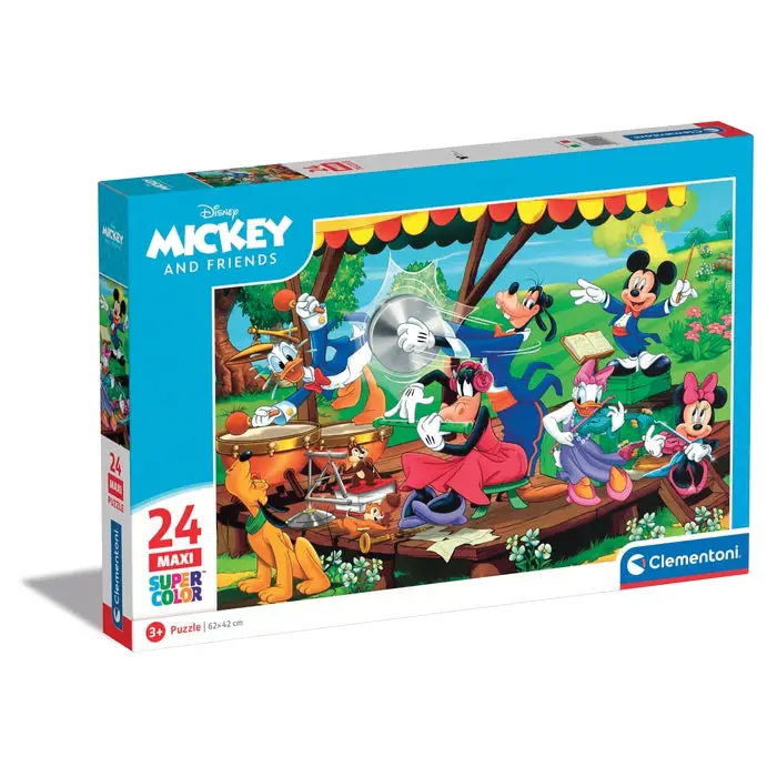 Puzzle 24 Pezzi Maxi Mickey And Friends – Clementoni Supercolor - Puzzle in cartone