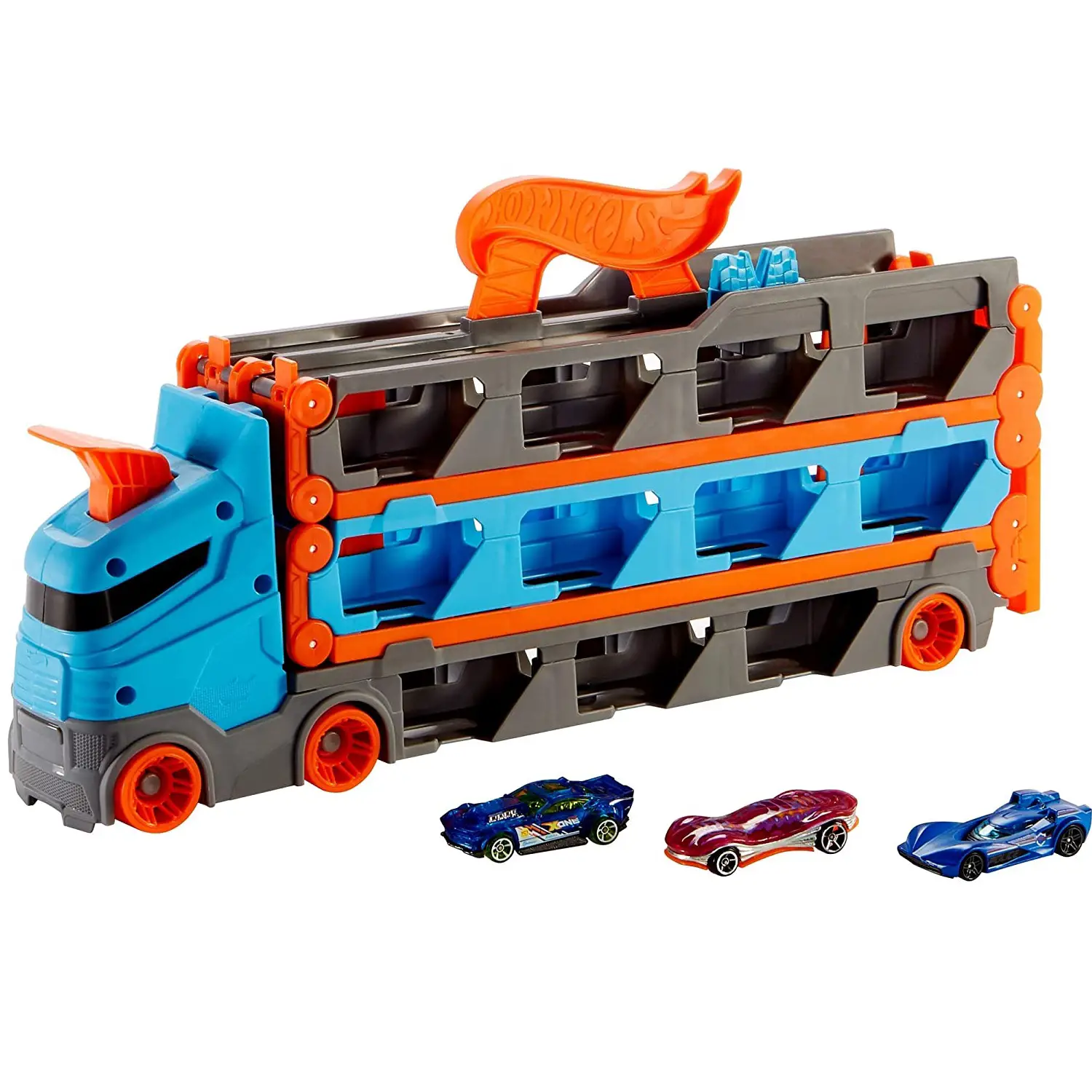 Camion 2 In 1 Trasportatore e Pista - Hot Wheels - modellini