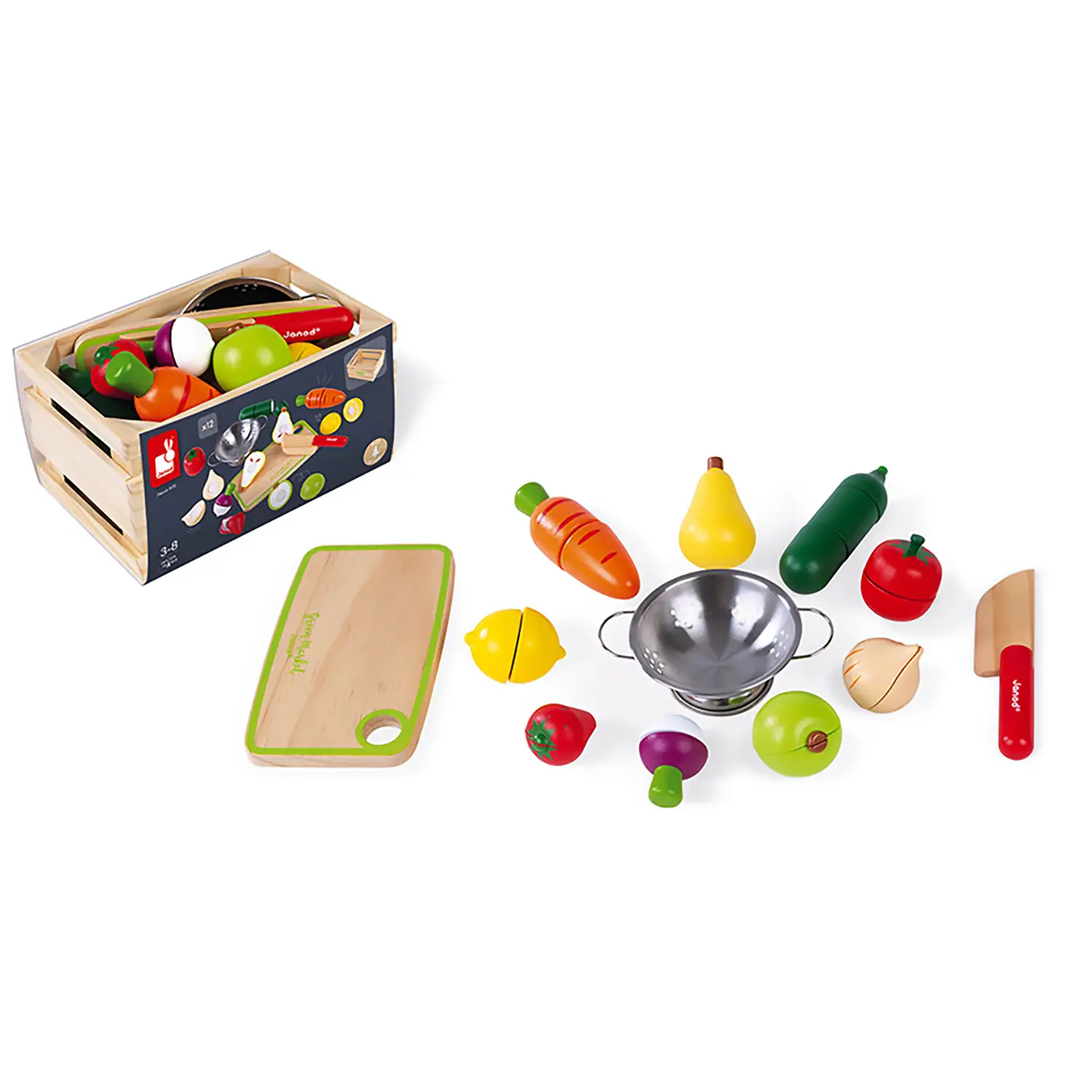Green Market Maxi Fruit and Vegetable Cutting Set - Food, markets, tableware