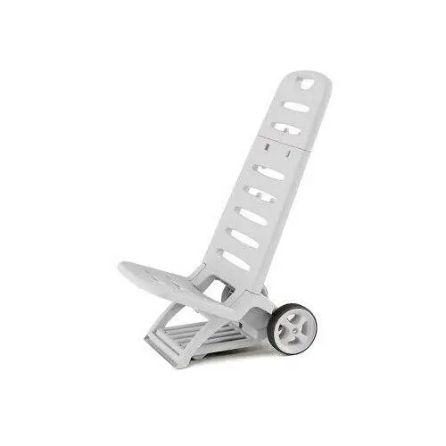 Spiaggina Trolly Comfort Bianca con Ruote 2 in 1 - Sdraio e Carrello da Spiaggia - estivo mare