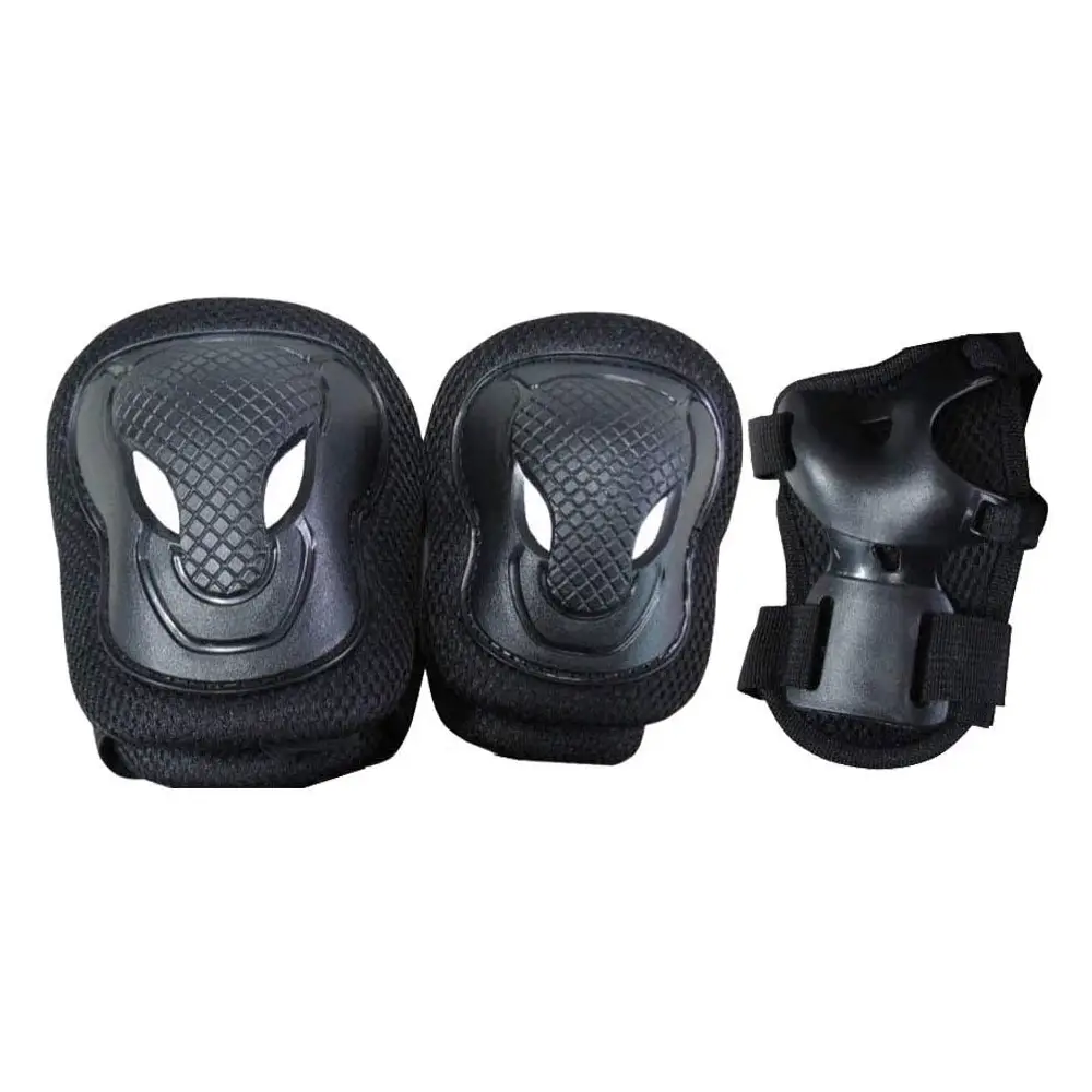 Set of Senior Protections Black User Weight Over 50 kg. - Sports equipment
