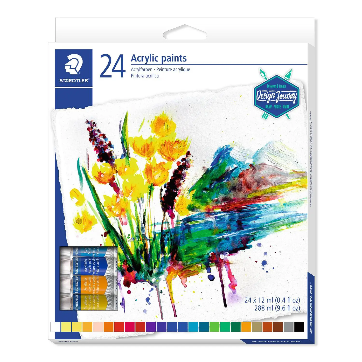 Set 24 Colori Vernice Acrilica Staedtler - Tempere