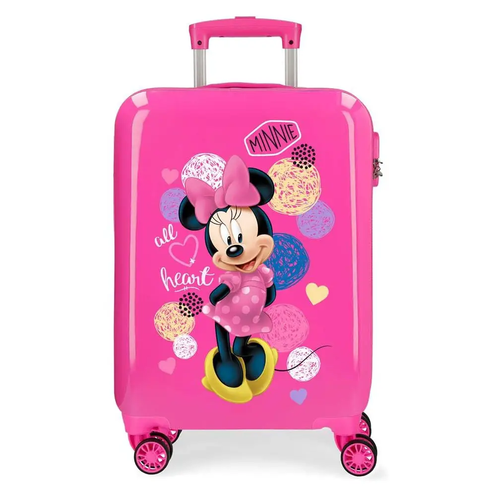 Love Minnie Heart Pink Cabin Trolley Abs 55cm. 4 Wheels - gift and gadgets luggage