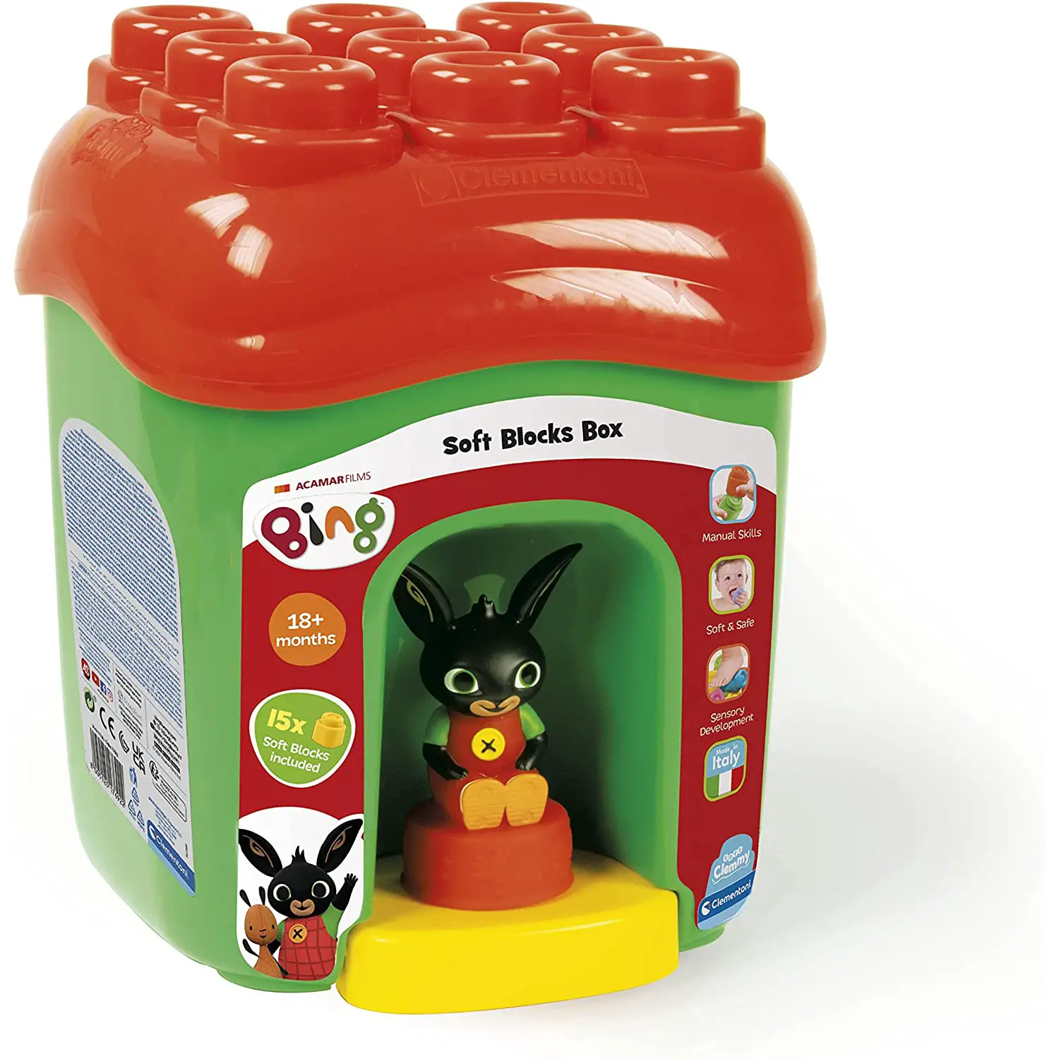 Soft Clemmy Bing! – Secchiello con Mattoncini Morbidi per Bambini - Prime costruzioni soffici