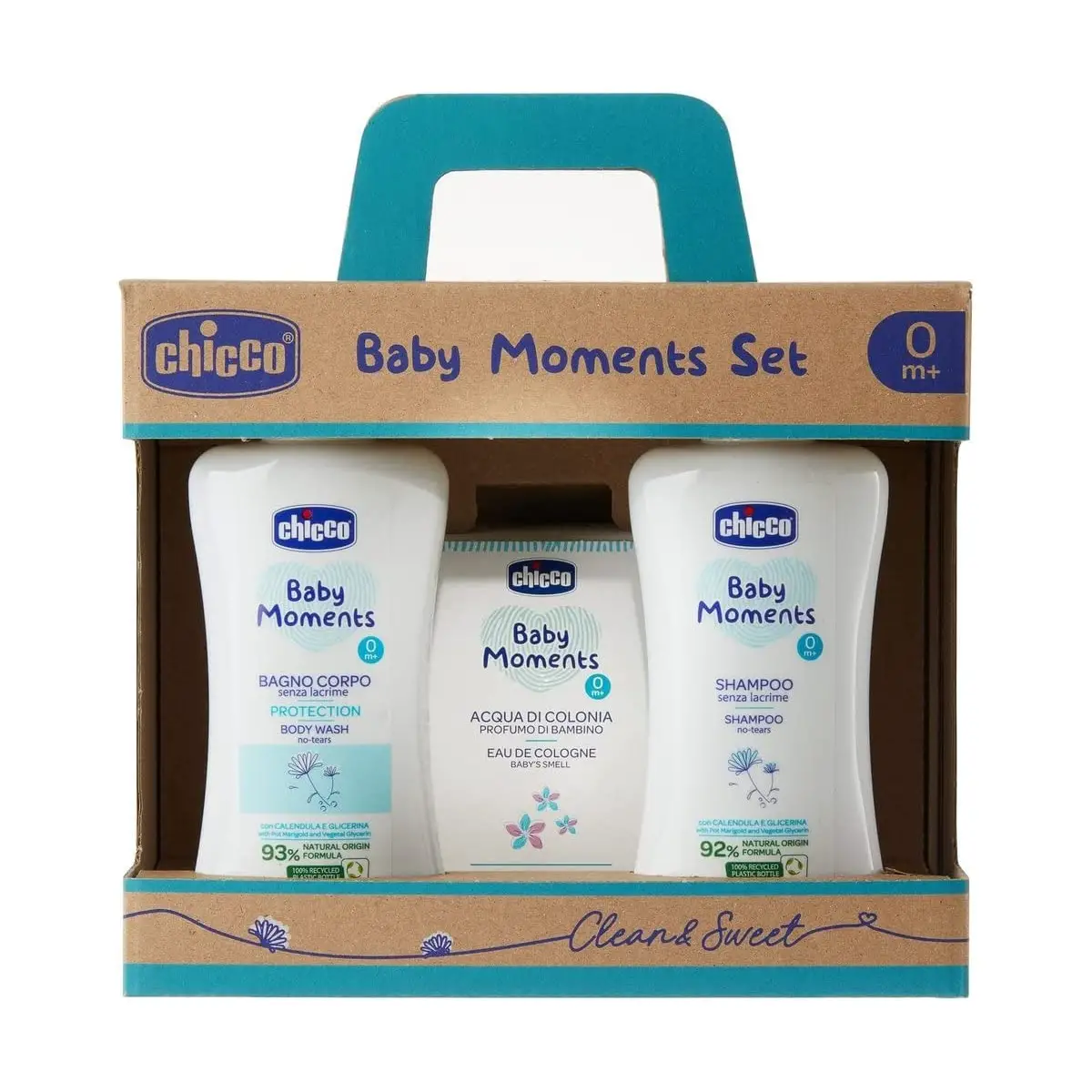 Baby Moments Bagno Schiuma, Shampoo e Colonia - Set Completo per Neonato - cosmesi e igiene