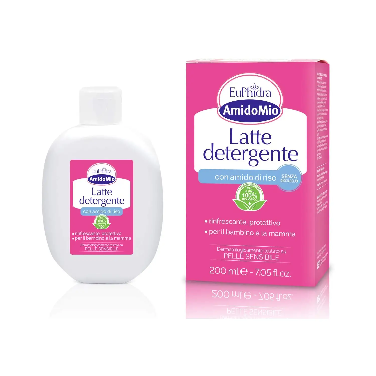Amidomio Latte Detergente Euphidra 200ml - Pulizia Delicata per Pelle Sensibile - cosmesi e igiene