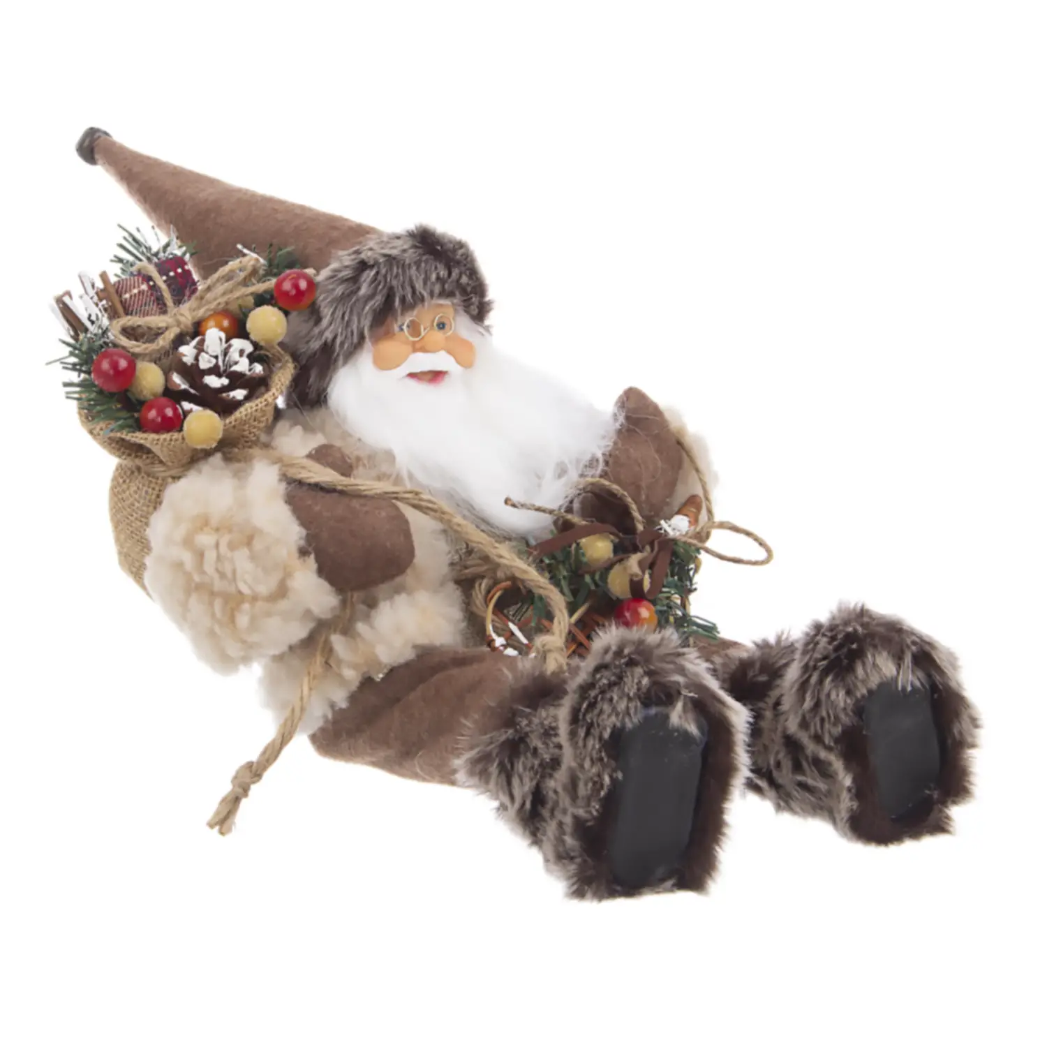 Babbo Alpino Seduto – Altezza 28 cm - addobbi casa