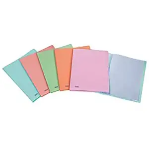 Portalistini Favorit Pastel 22x30 con 40 Buste – PPL Opaco, Colori Assortiti - Archiviazione