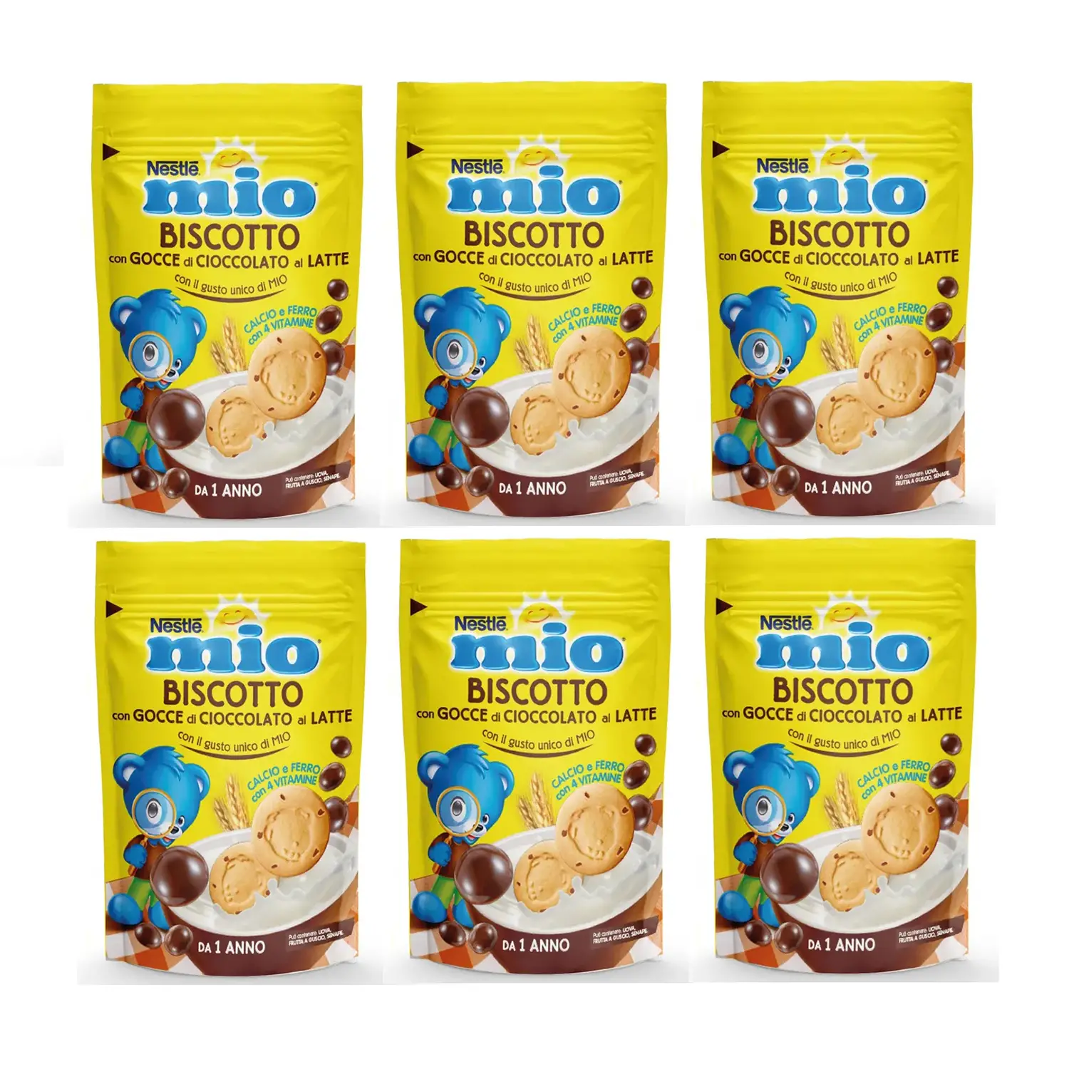 Mio Biscotto con Gocce di Cioccolato – Snack per Bambini 150 g - biscotti
