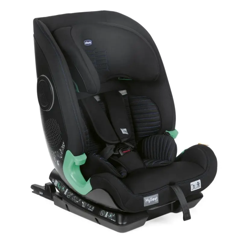 Seggiolino Auto Myseat I-Size Air Black Air Gr.1/2/3 Chicco - bambini 76-150 cm (15m-12anni)