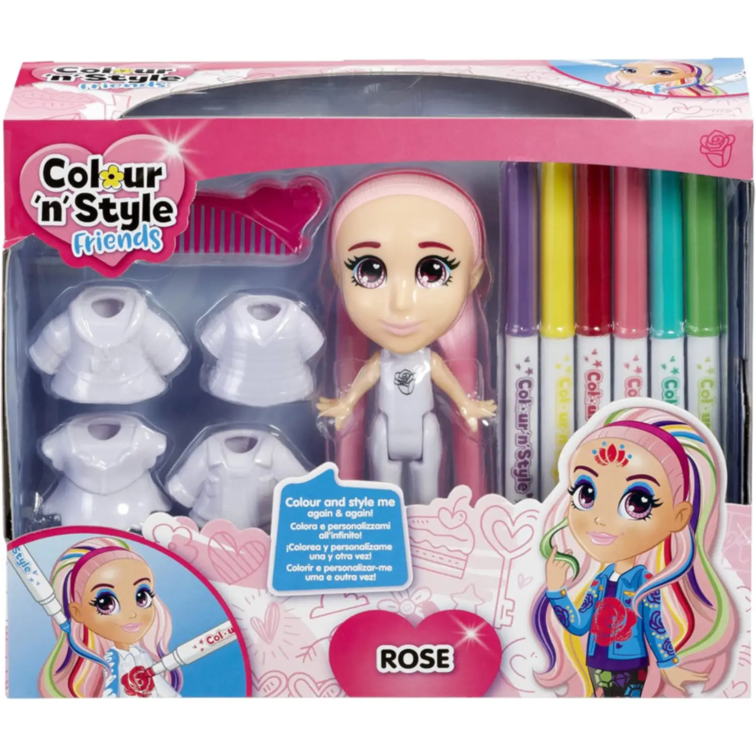 Colour 'N' Style Rose • Crea look all'infinito! Bambola da personalizzare - collezionabili bambina