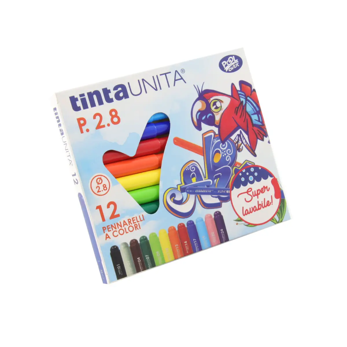 Pennarelli Tinta Unita - Punta 2.8 mm - Set 12 Colori - Pennarelli