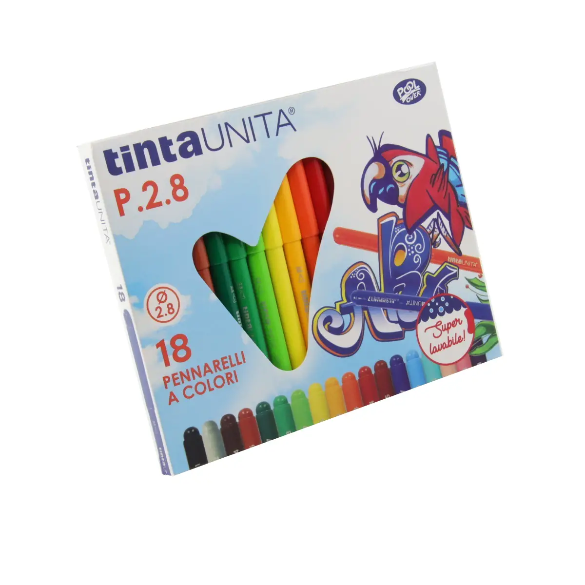 Pennarelli Tinta Unita - Punta 2.8 mm - Set 18 Colori - Pennarelli