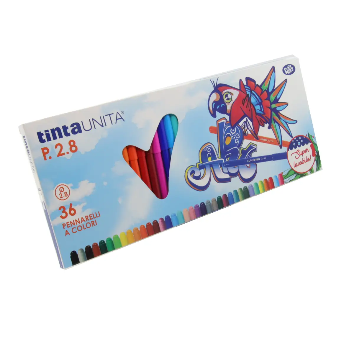 Pennarelli Tinta Unita - Punta 2.8 mm - Set 36 Colori - Pennarelli