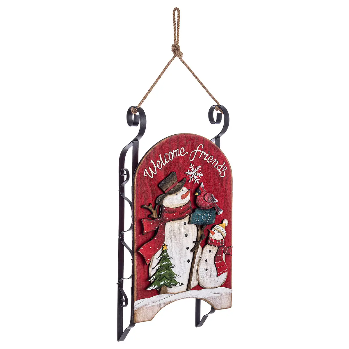 Pendaglio Slitta Brian con Pupazzo di Neve – Decorazione Natalizia - addobbi casa