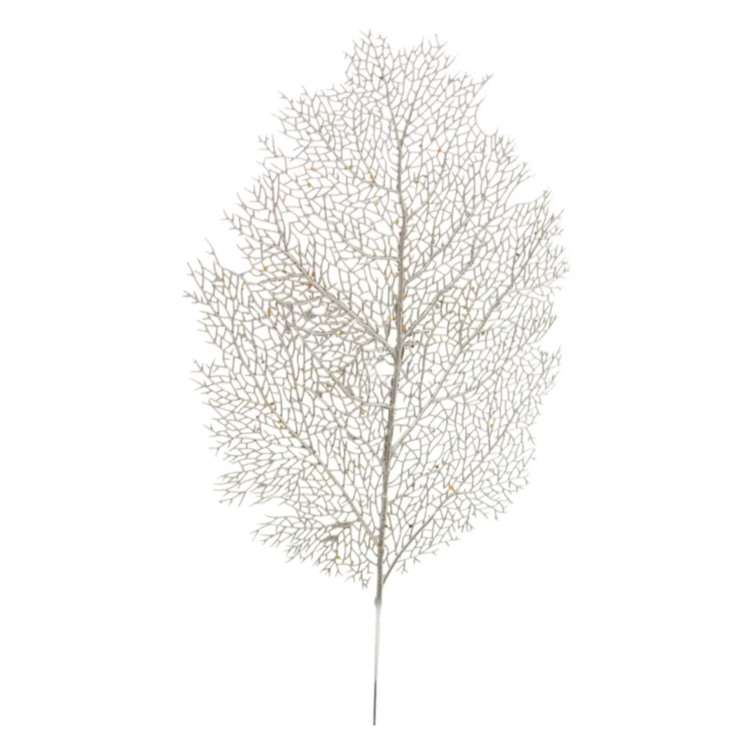 Decorazione Natalizia Foglia Stephany Champagne – Altezza 60 cm - addobbi albero