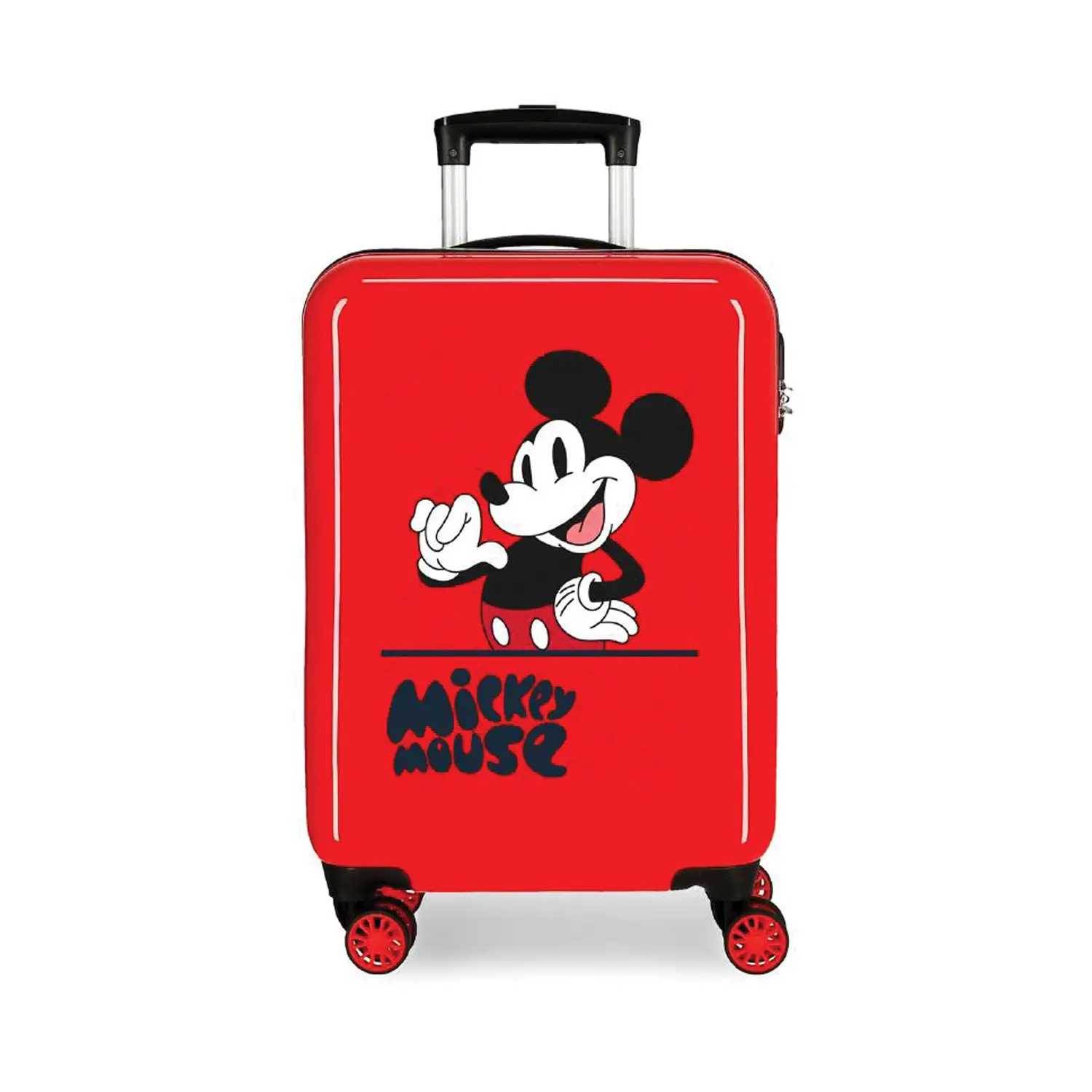 MICKEY MOUSE FASHION TROLLEY ABS 55CM 4 WHEELS RED - gift and gadgets luggage