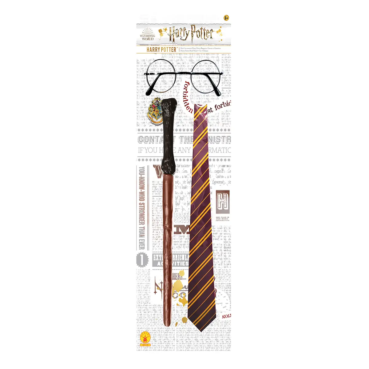 Kit accessori di Harry Potter per ragazzi include occhiali, bacchetta di Harry Potter e cravatta - accessori