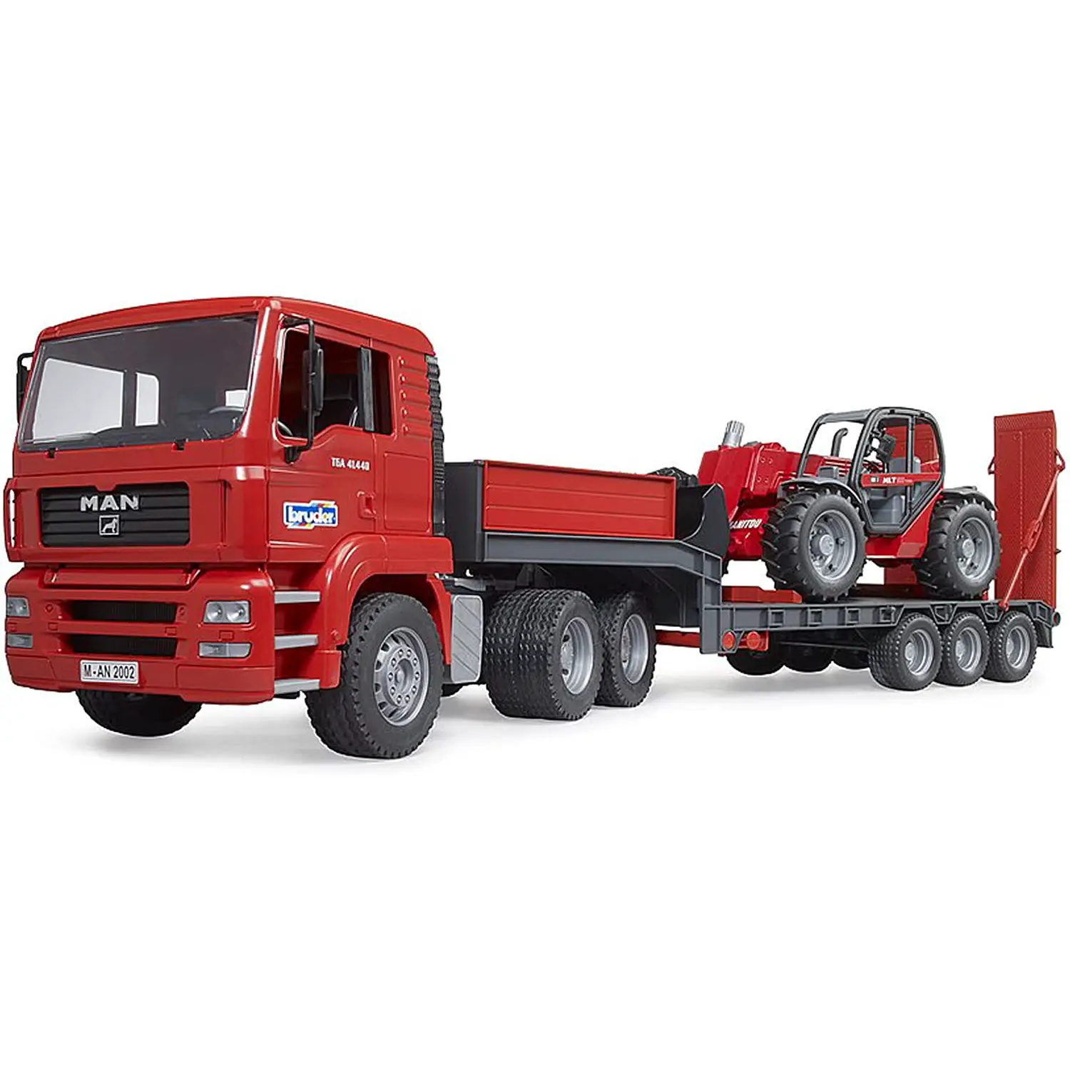 Camion Man Tga Bilico Con Manitou MLT633 Giocattolo Bruder 02774 - modellini