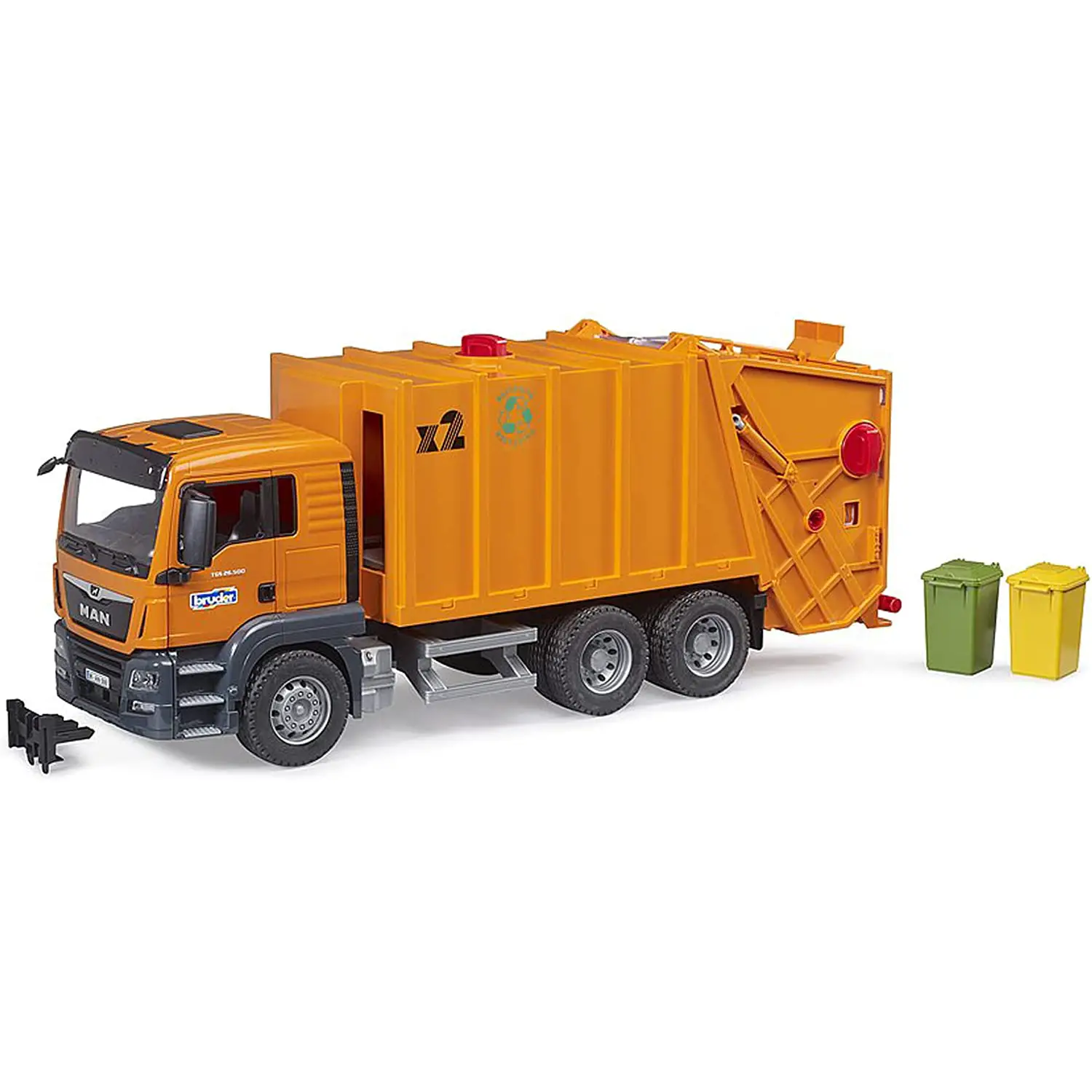 Man Tgs Waste Hauler Truck Orange Toy Bruder 03760 - models