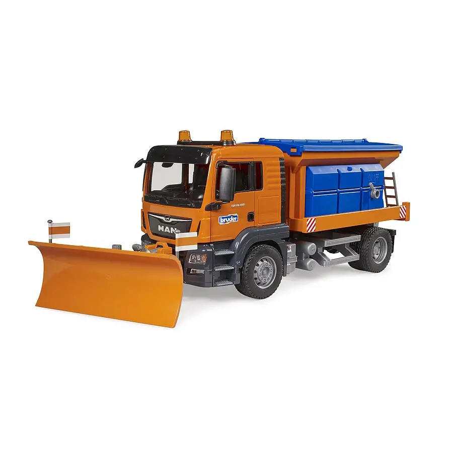 Man Tgs Salt Spreader Truck And Snowplow Toy Bruder 03785 - models