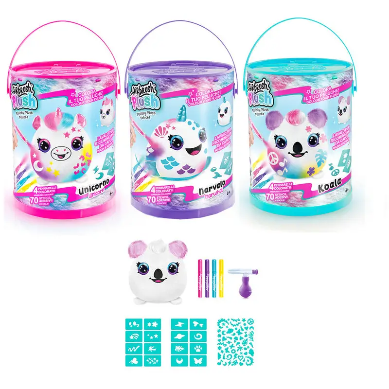 Airbrush Plush Squishy – Peluche da Decorare con Aerografo - creatività