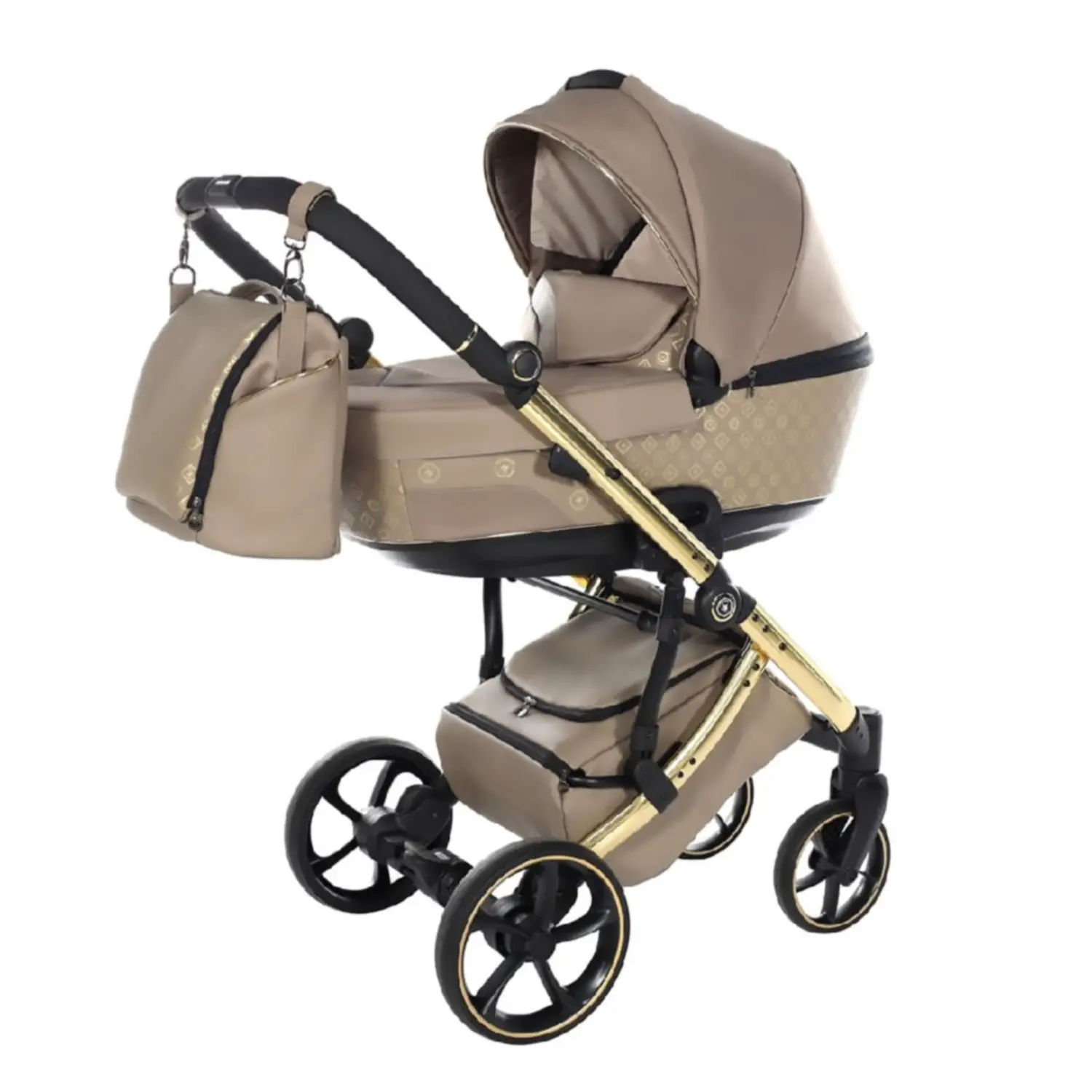 ANTES BABY 2 IN 1 MONOGRAM BEIGE TELAIO GOLD - trio e modulari