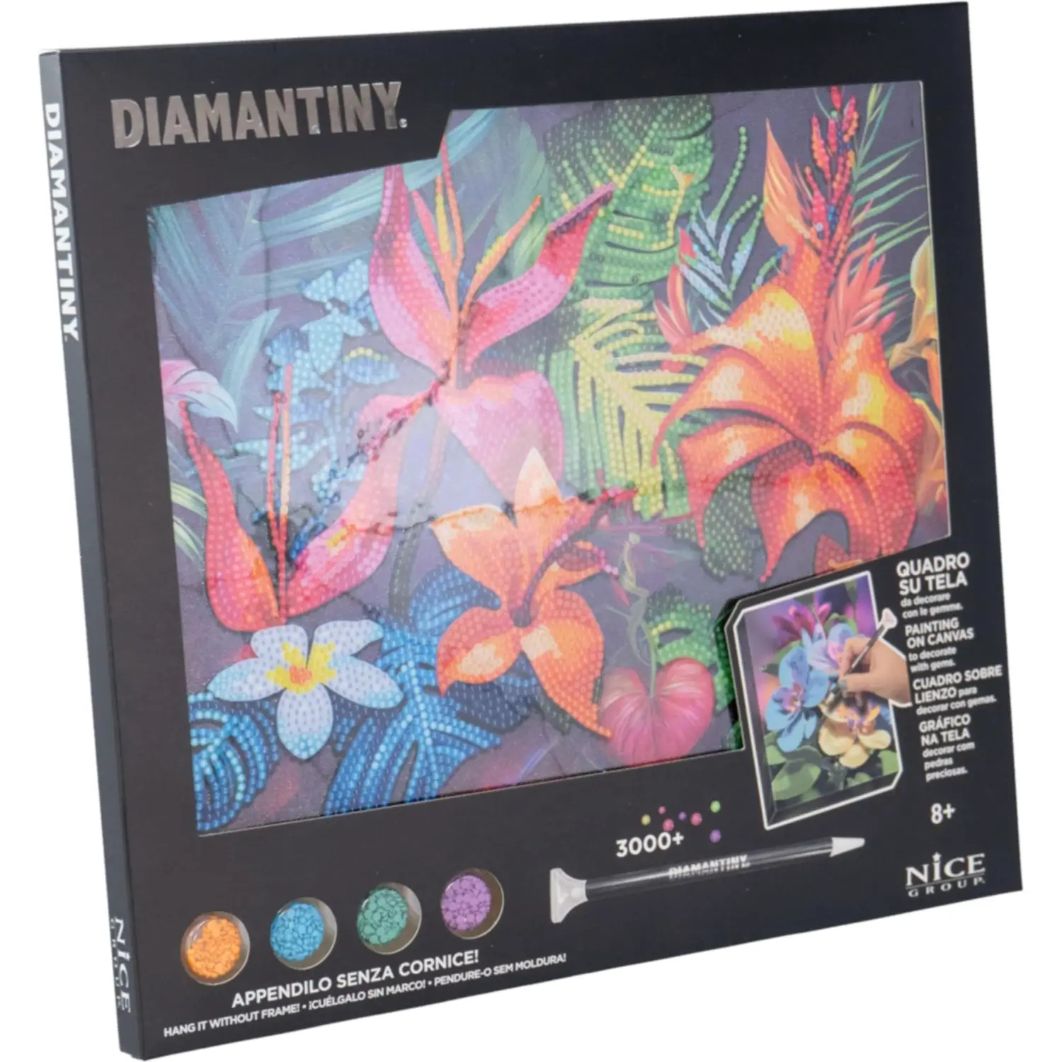 Diamantiny Quadro Tropical Flowers - creatività