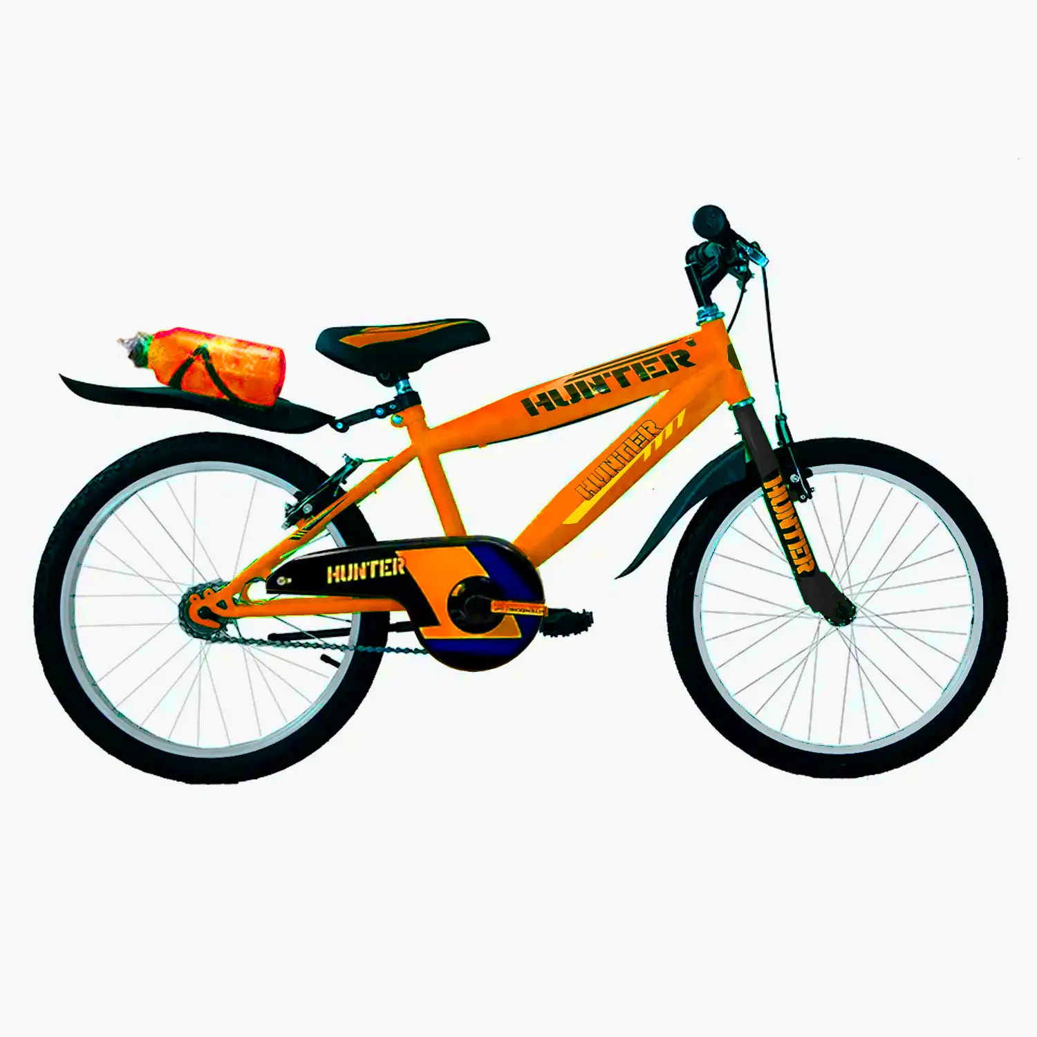 Bicicletta MTB 20 Pollici Bambino 1 Velocità Hunter di Coppi Nero-Arancio - biciclette adulti