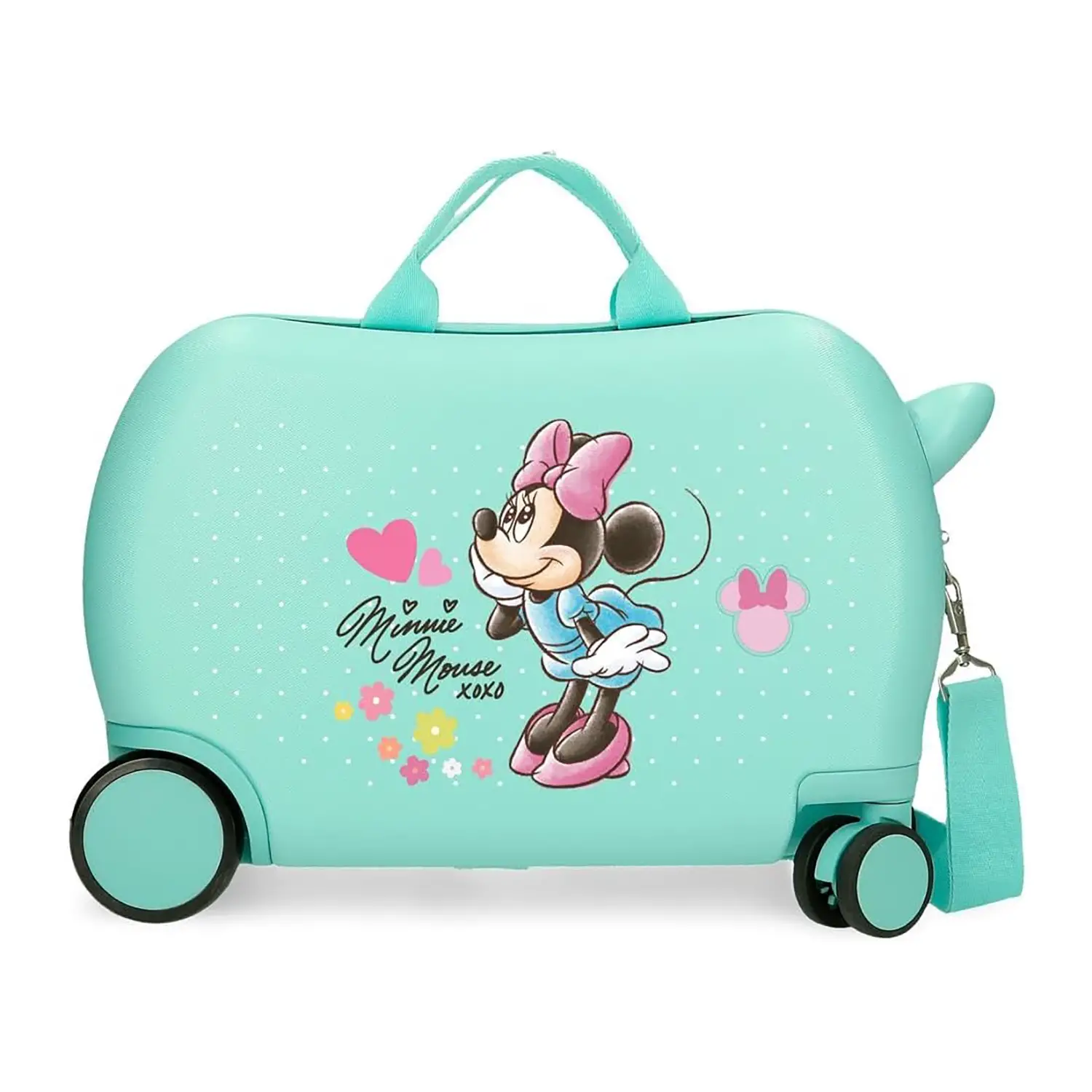 Minnie Imagine Trolley Cavalcabile Abs 4 Ruote 45 Cm Verde Acqua - regalo e gadget valigeria