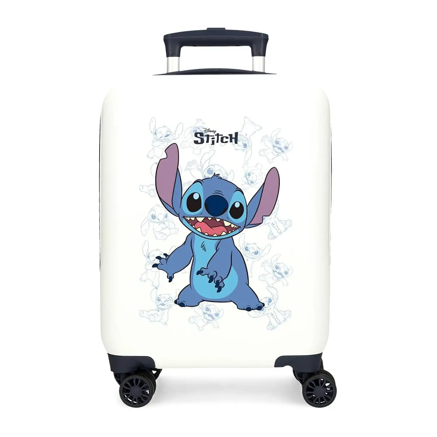 Happy Stitch Trolley Abs 50 Cm 4 Wheels White - gift and luggage gadgets
