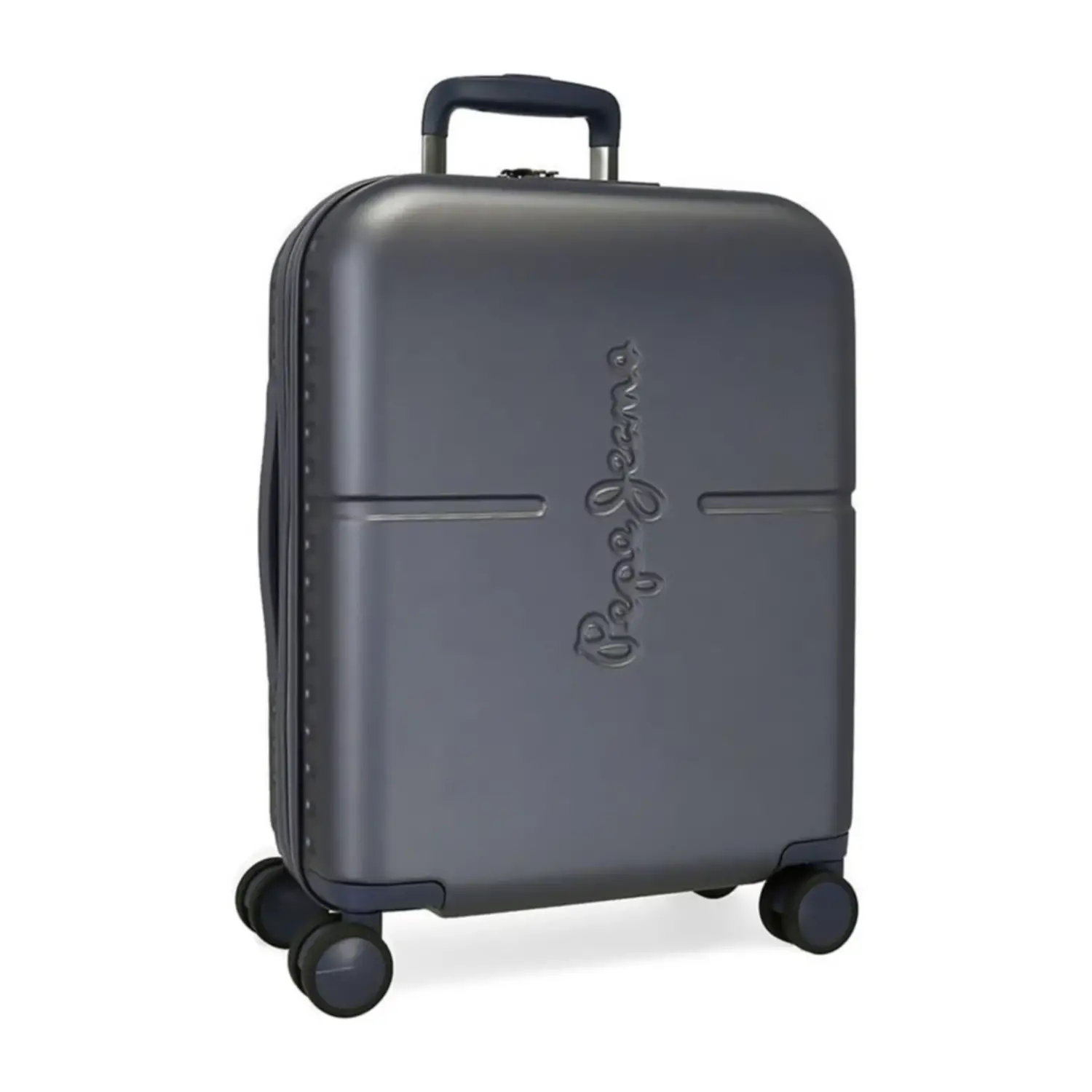 Pepe Jeans Highlight Trolley Abs 55cm 4 Ruote Blu Marino - regalo e gadget valigeria