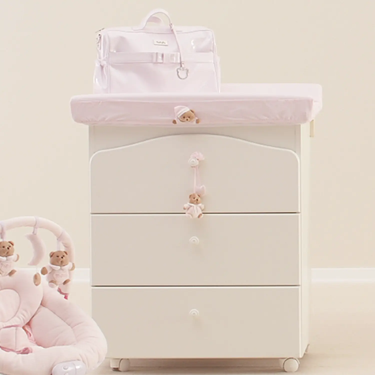 Puccio Coprifasciatoio Cotone Rosa - imbottiture fasciatoio