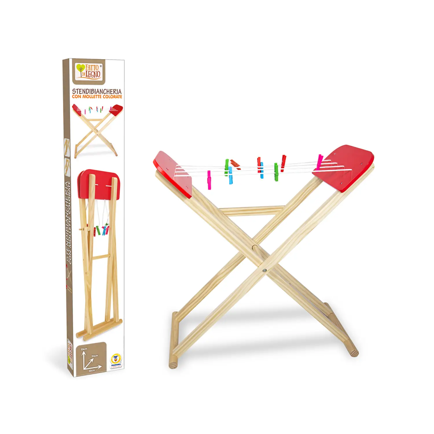 Stendibiancheria Con Accessori - Fatto Di Legno - Professioni e mestieri