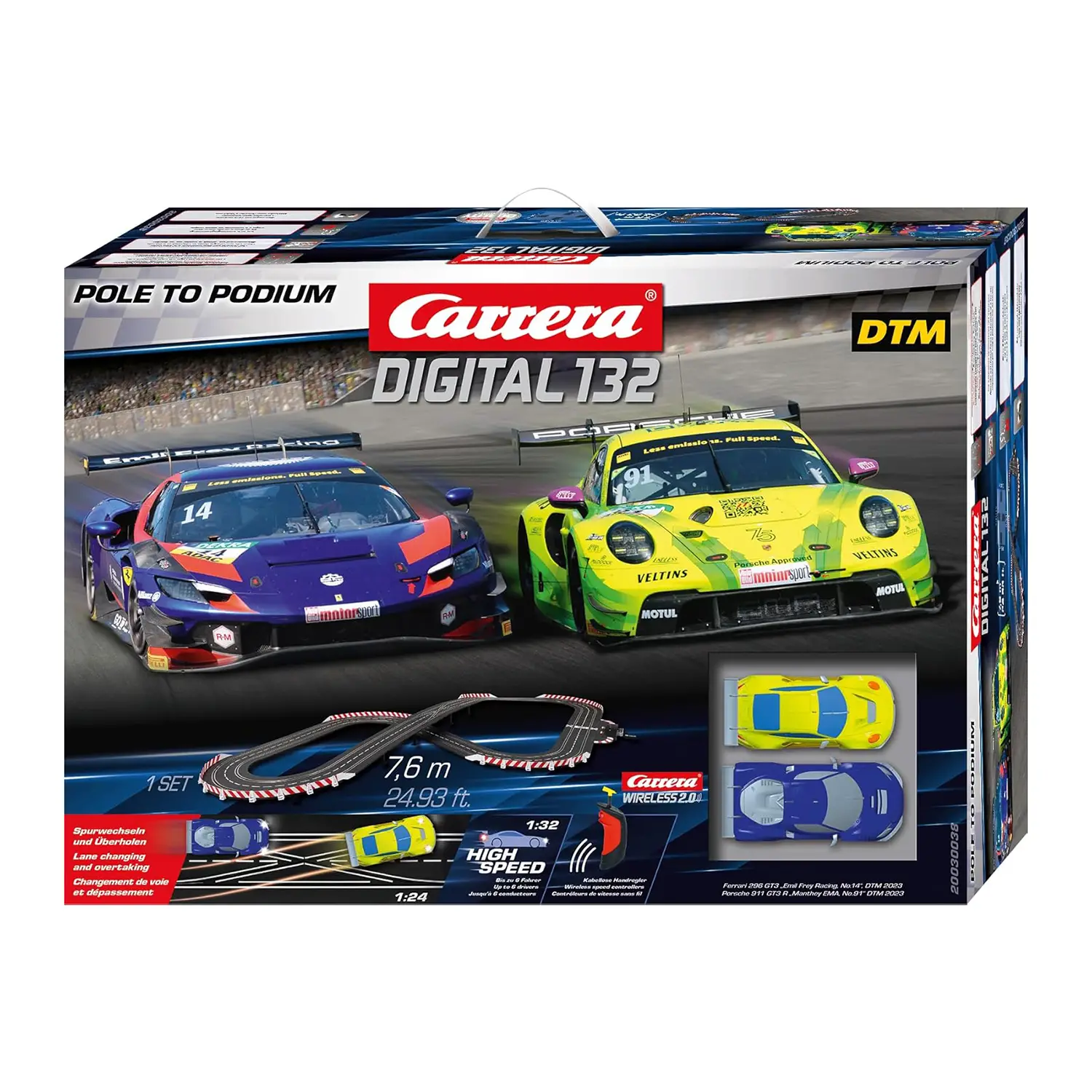 Pista Auto Carrera Digital 132 Pole To Podium - Veicoli, garage e piste