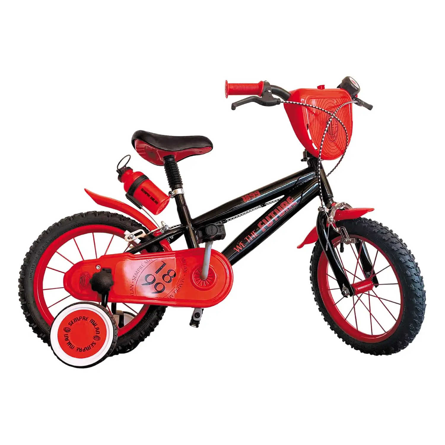 Bicicletta Bambino 14" Milan, Rosso Nero - biciclette bambini