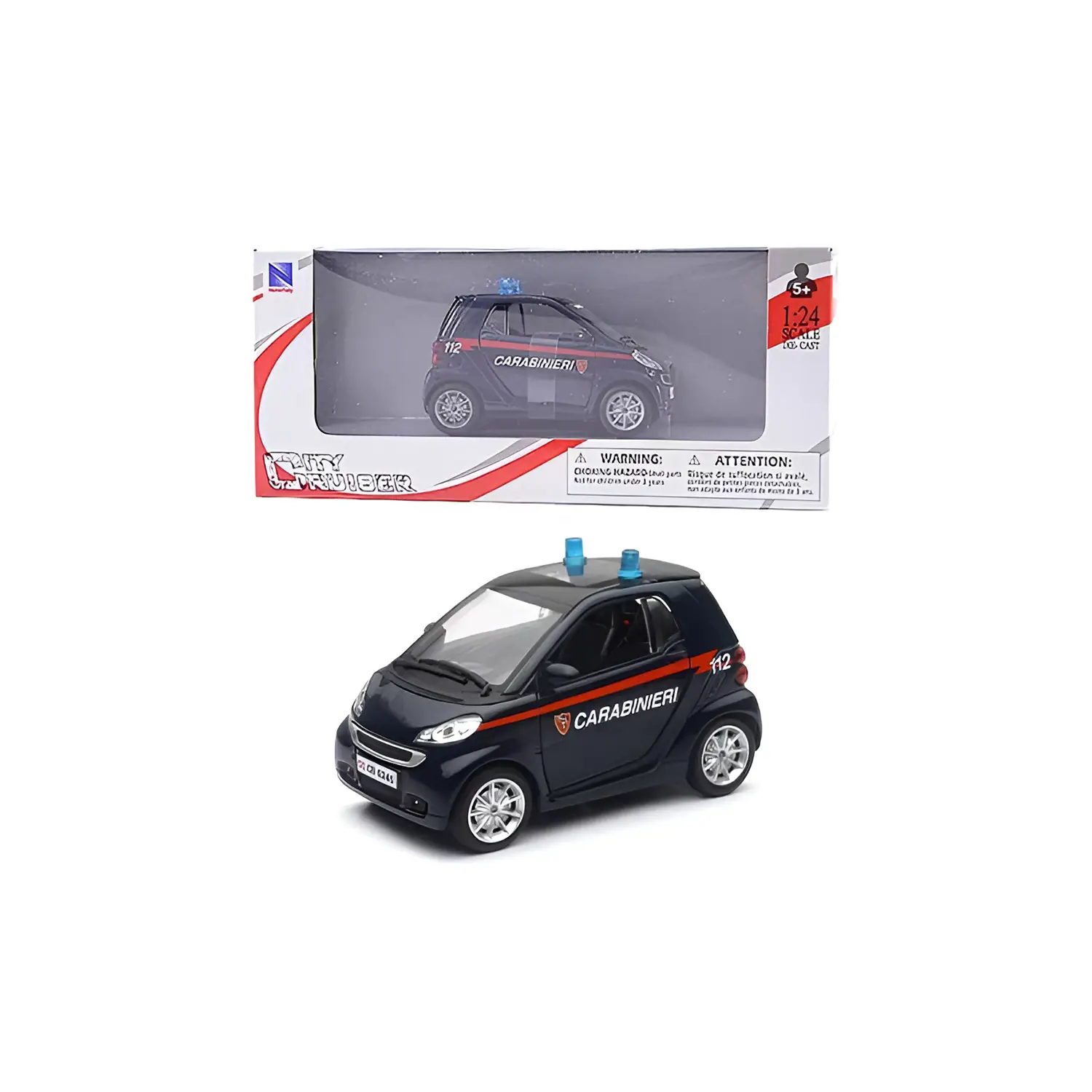 Auto 1:24 Smart Fortwo Carabinieri - diecast
