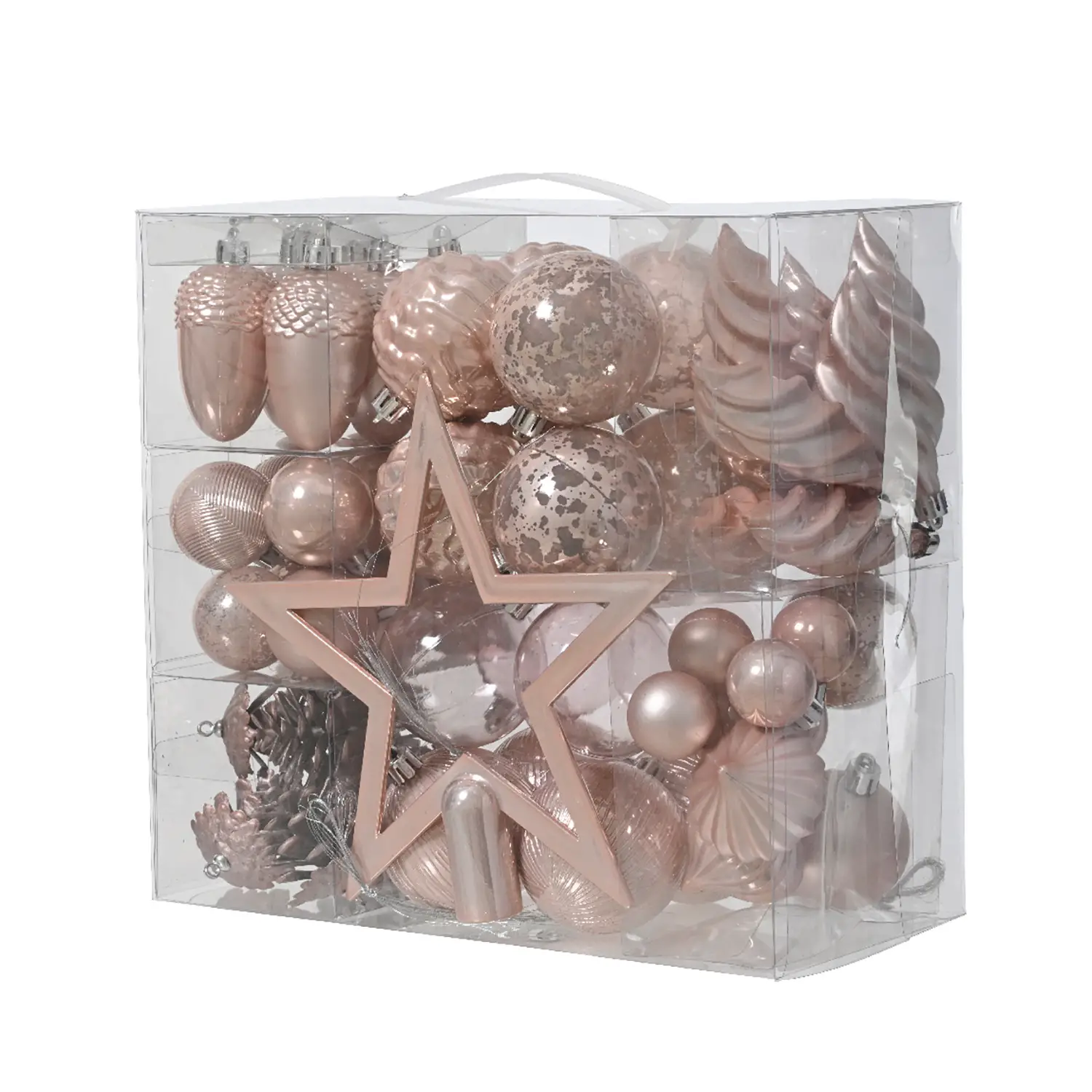 Set 60 Sfere Natalizie Diametro 6 cm. Pink - addobbi albero