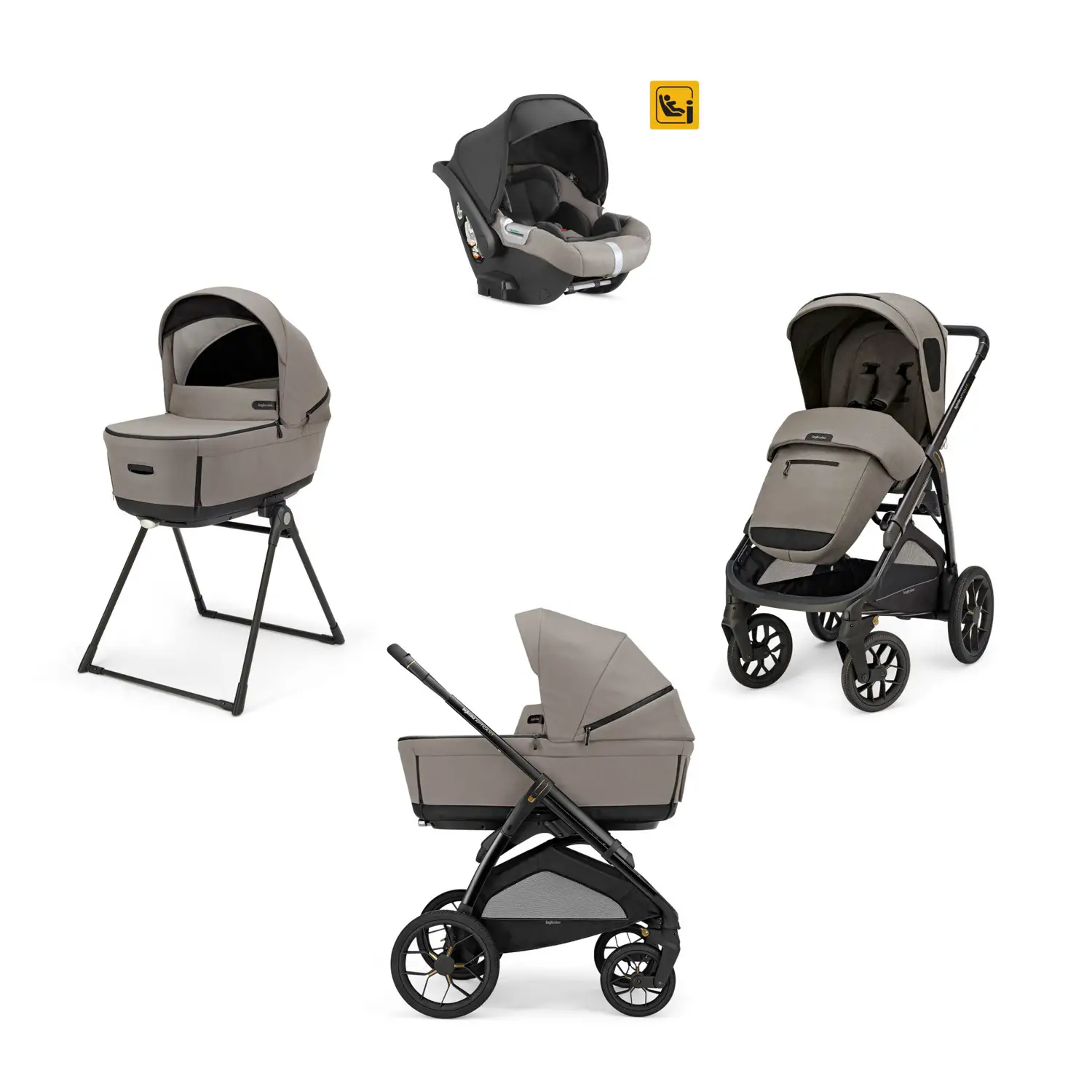 Aptica XT System Quattro Tundra Beige con Seggiolino Darwin e Telaio - trio e modulari