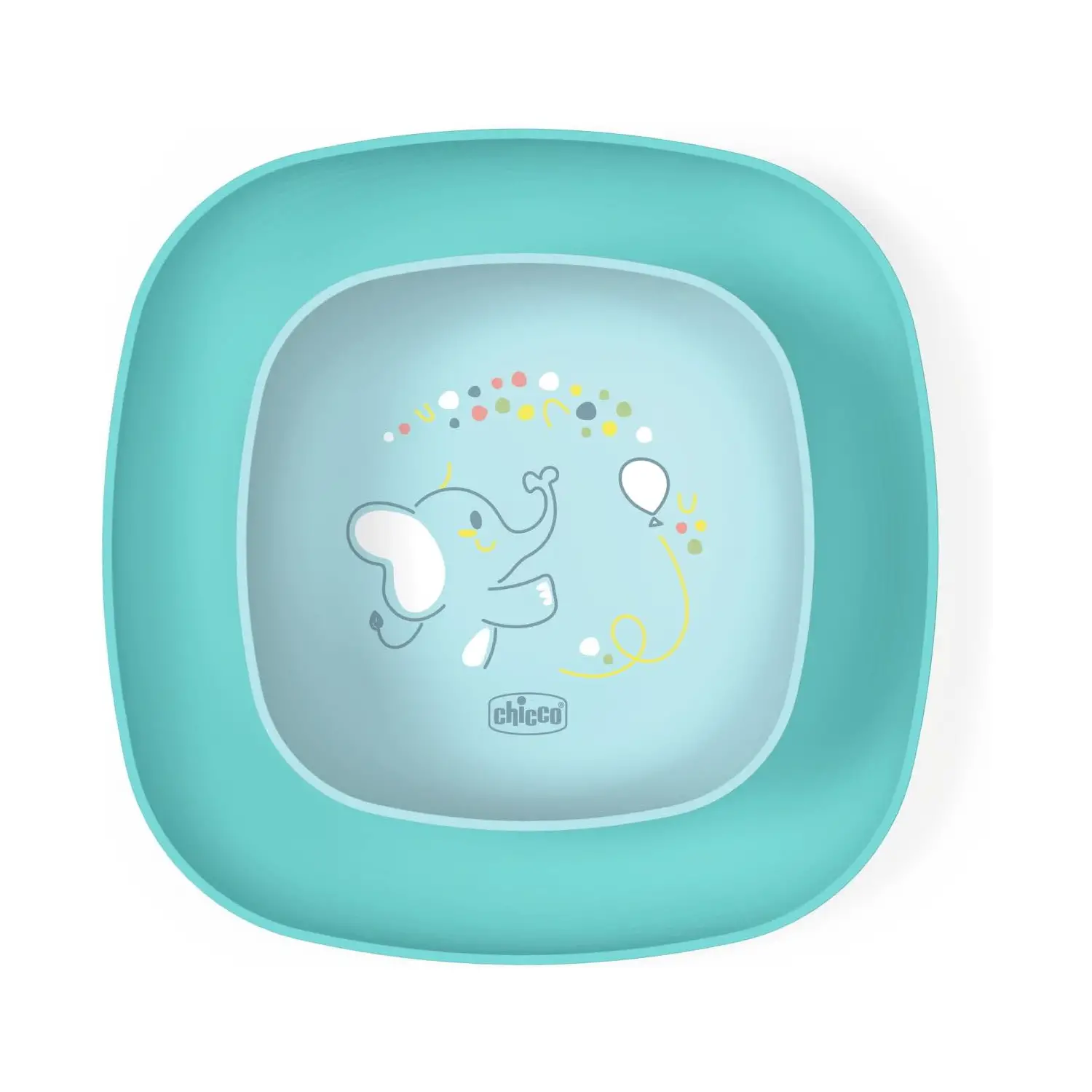 Chicco Set Piatti Svezzamento 12+ Mesi - Piatto e Ciotola Azzurro - piatti e posate