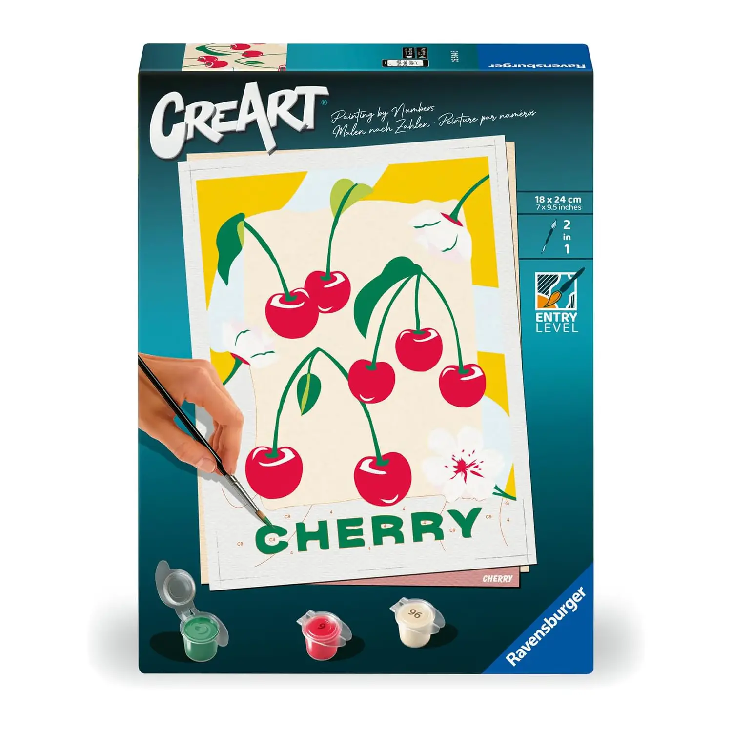 Ravensburger CreArt – Cherry Poster | Dipingi con i Numeri - creatività