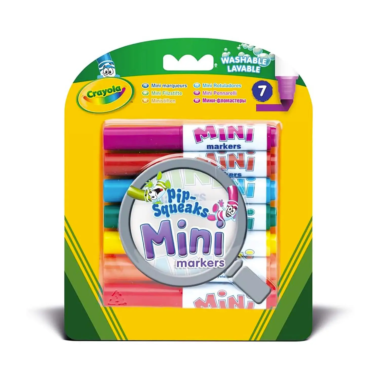 Crayola Mini Washable Markers Pack 7 Pieces - Markers