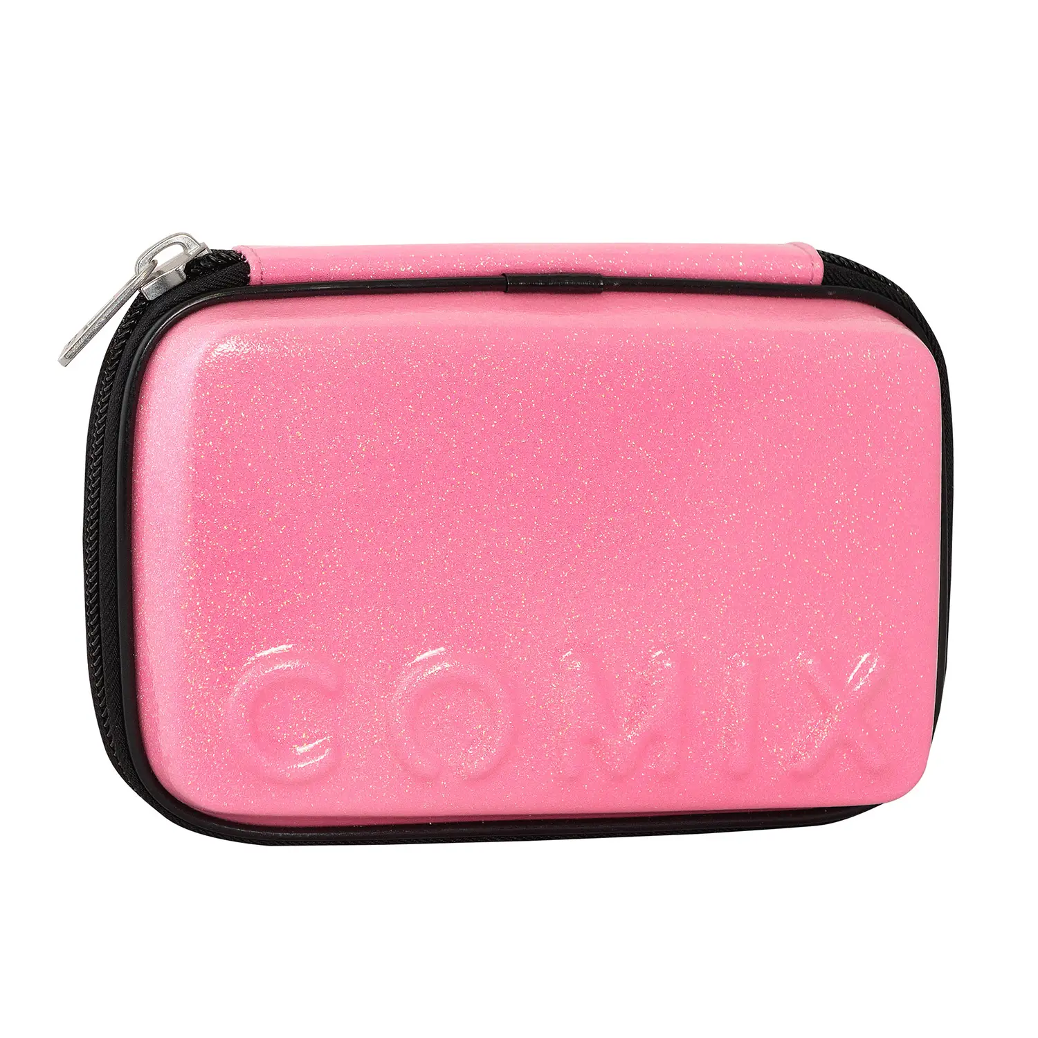Comix Maxi Zip Pink Glitter School Case with Complete Kit - case colors