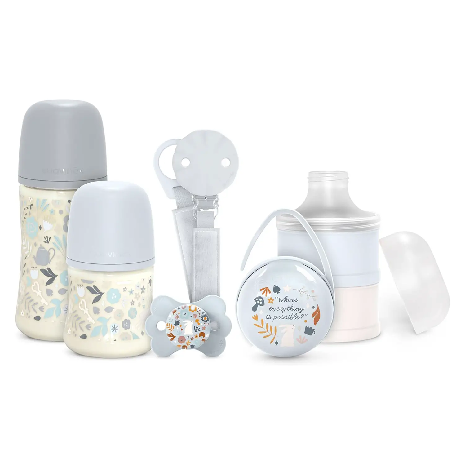 Wonder Welcome Set 6pz Suavinex Azzurro - biberon e accessori