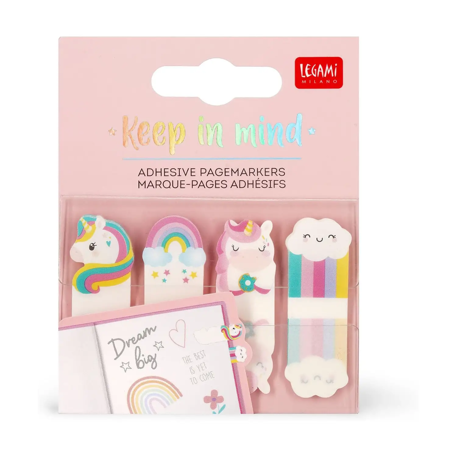 Legami - Segnapagina Adesivi Keep in Mind, 80 Segnapagina Adesivi (20 x 4) - regalo e gadget valigeria