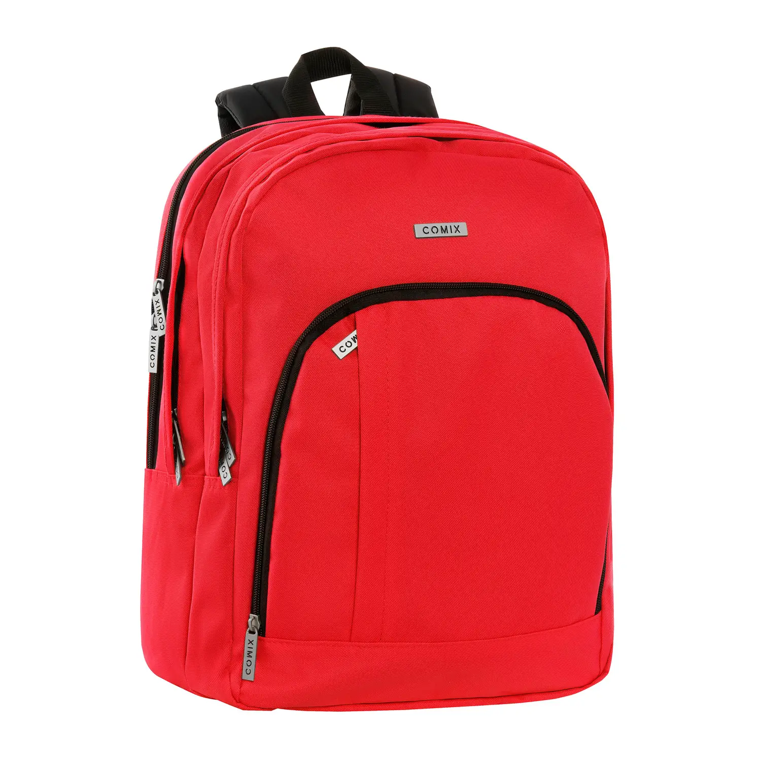 Comix Zaino Scuola Organizzato Monocolore Rosso – Capiente e Resistente - zaini scuola