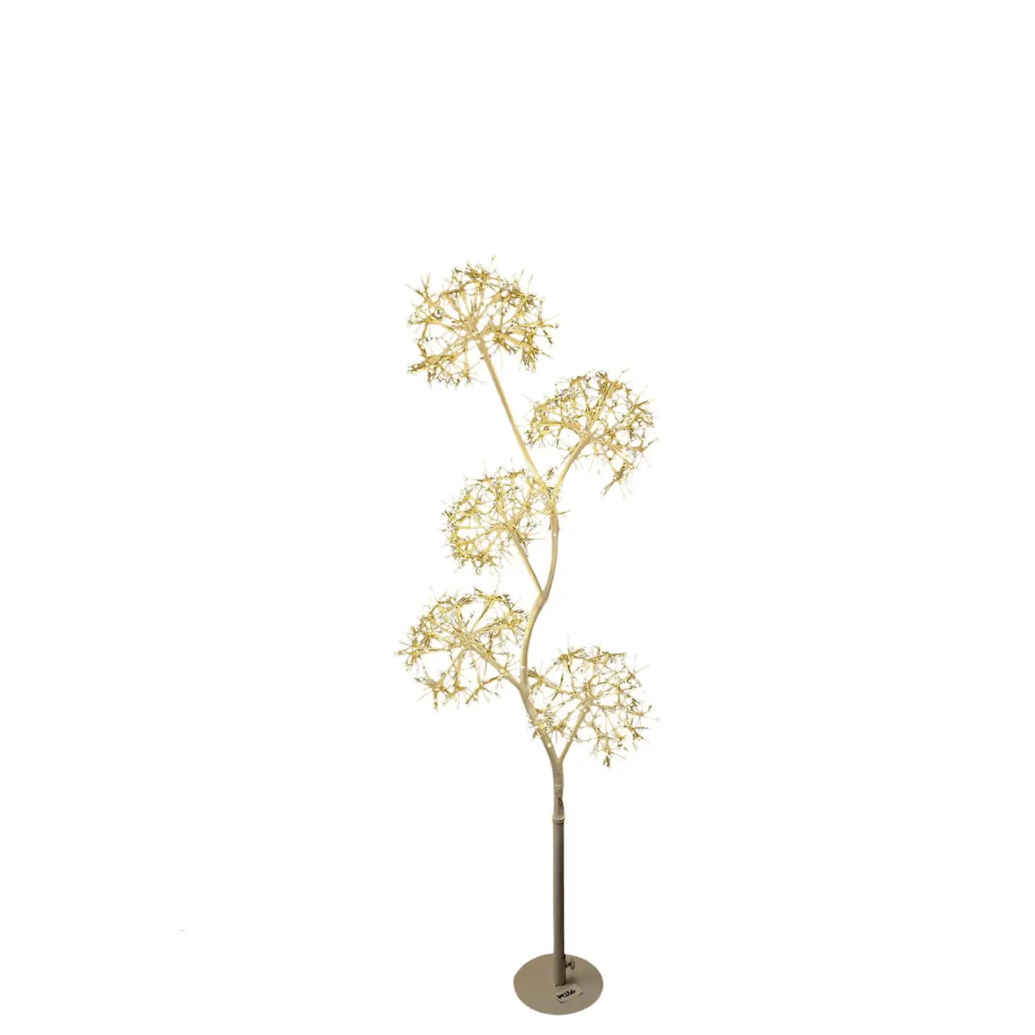 Albero 5 Sfere H120cm Bianco con 1200 MicroLED Flash - fiori e ghirlande