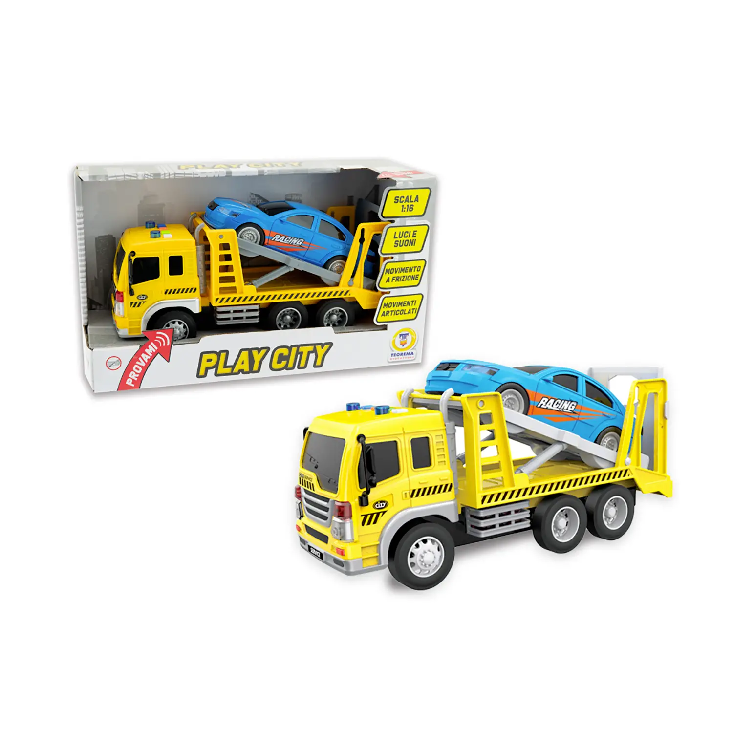 Camion Portauto 1:16 Con Luci E Suoni - modellini